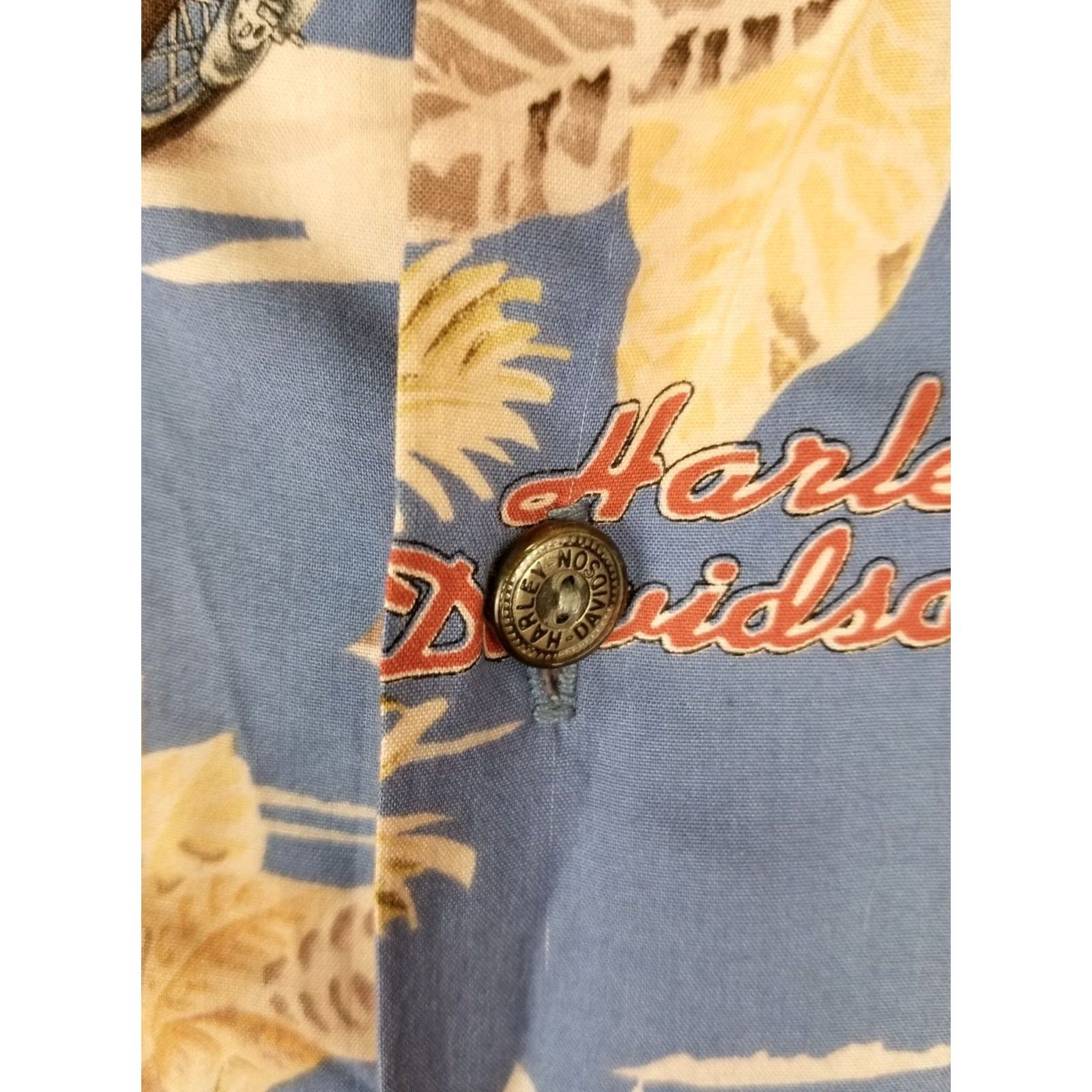 Harley Davidson VINTAGE Y2K HARLEY DAVIDSON MOTORCYCLE RAYON HAWAIIAN SHIRT SZ XLARGE Size US XL / EU 56 / 4 - 5 Thumbnail