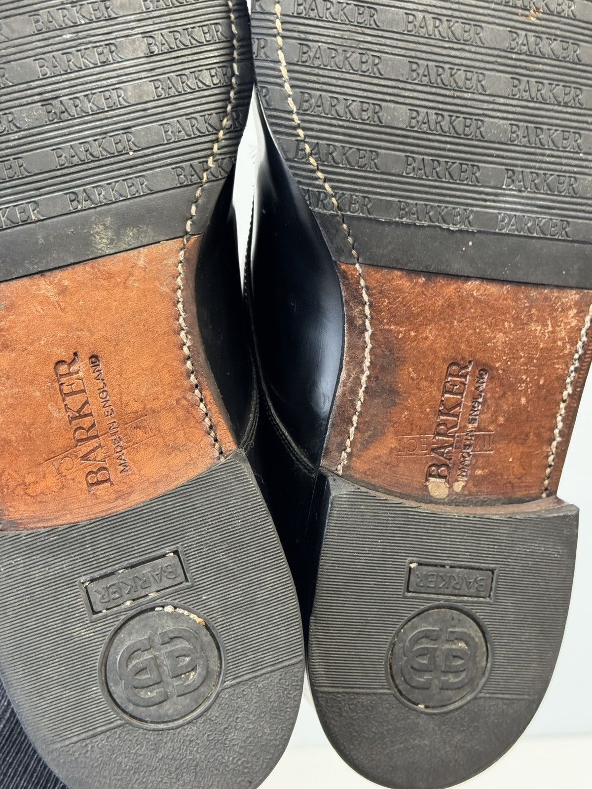 Barker Barker England Black Leather Derby Dress Shoes Size 11.5 Size US 11.5 / EU 44-45 - 16 Thumbnail