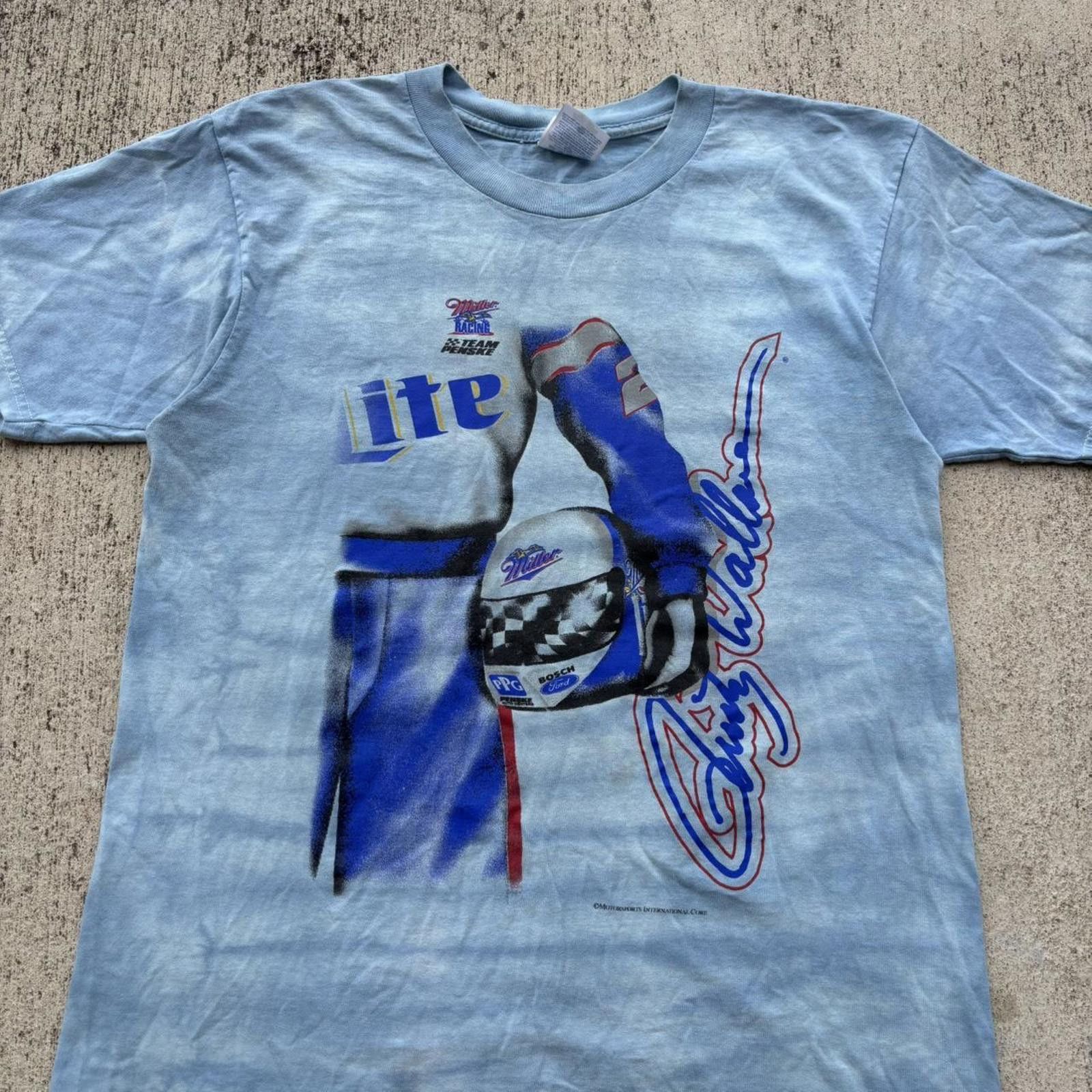 NASCAR Vintage 90s Rusty Wallace NASCAR Miller Lite Graphic Shirt Size US L / EU 52-54 / 3 - 2 Thumbnail