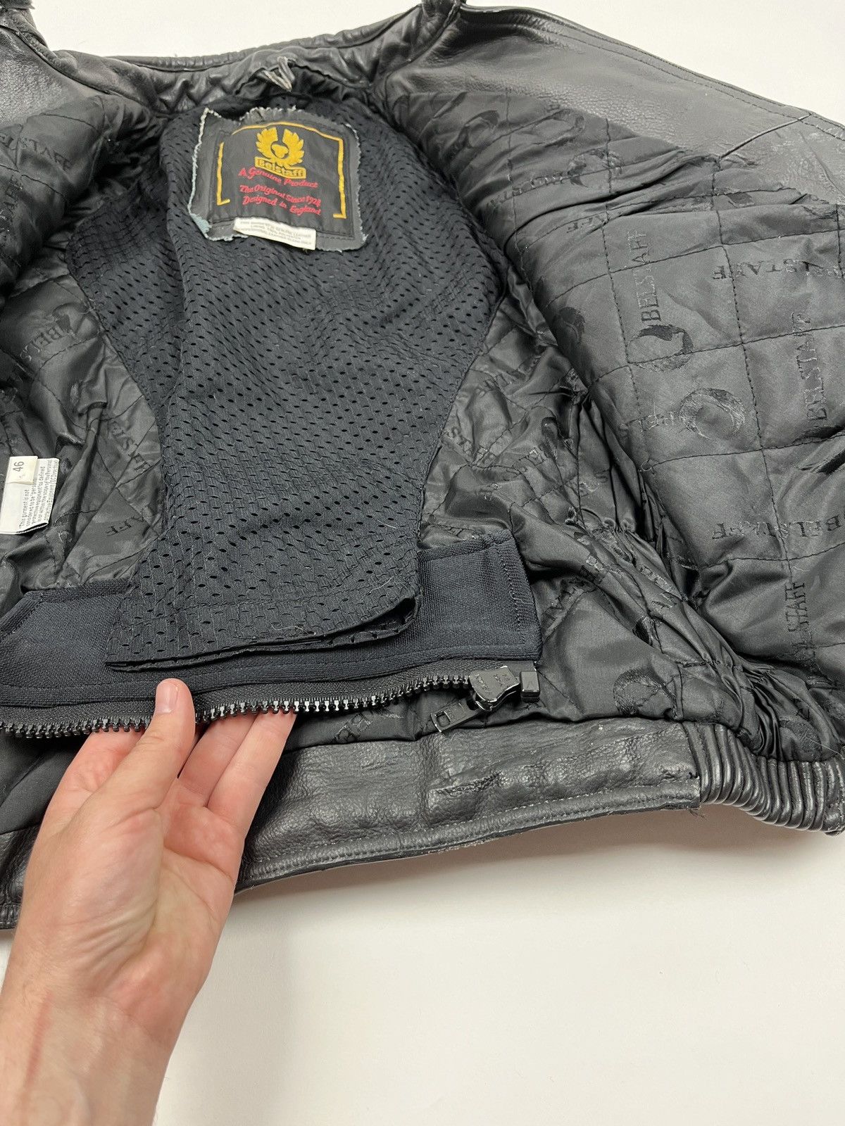 Belstaff × Vintage Rare🔥Vintage 90s Belstaff Leather Biker/Racing Jacket Size US S / EU 44-46 / 1 - 24 Thumbnail
