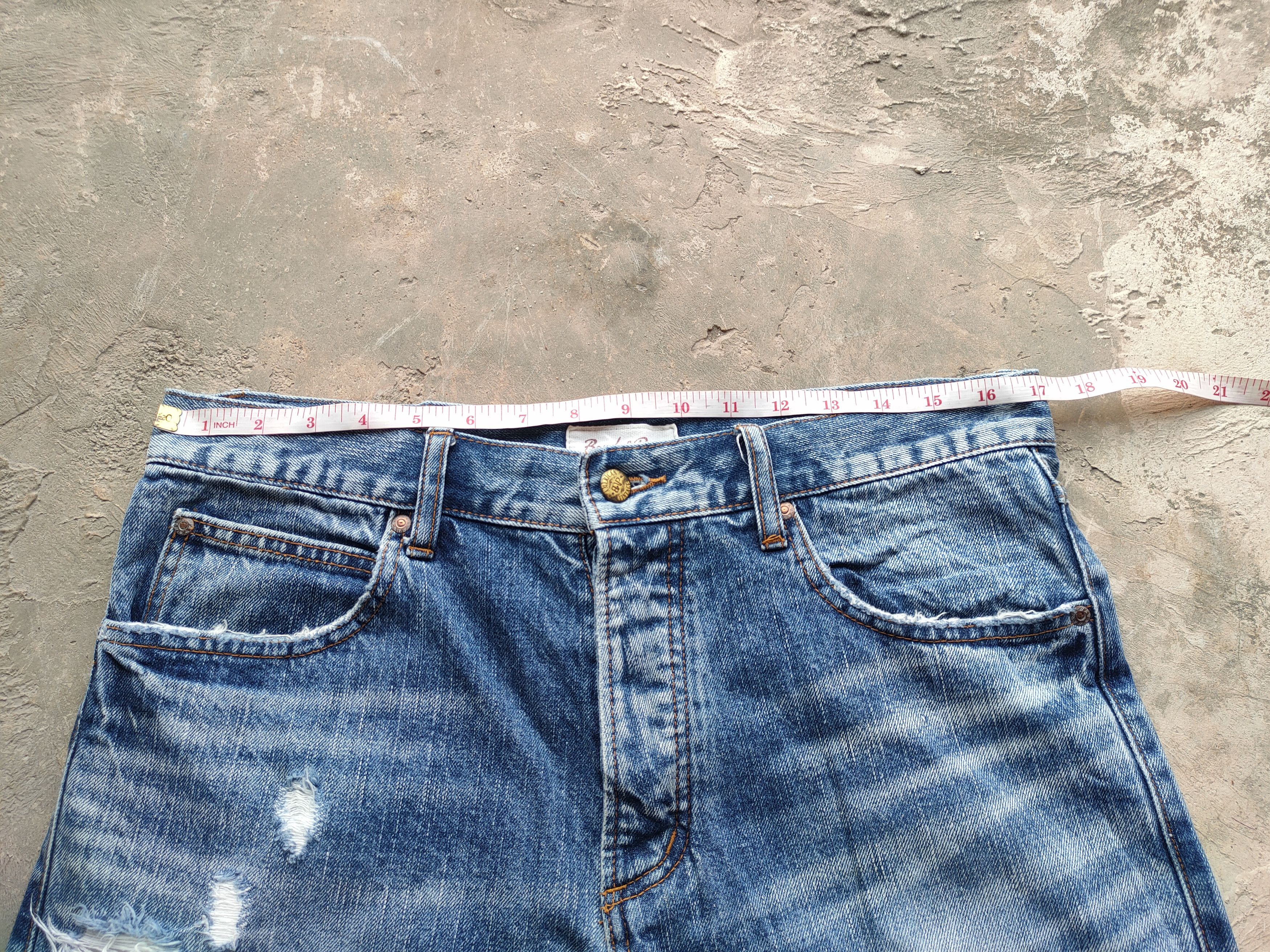 Japanese Brand # VINTAGE JAPANESE FLARE SELVEGE FADED RIPPEP DENIM PANTS Size US 34 / EU 50 - 6 Thumbnail