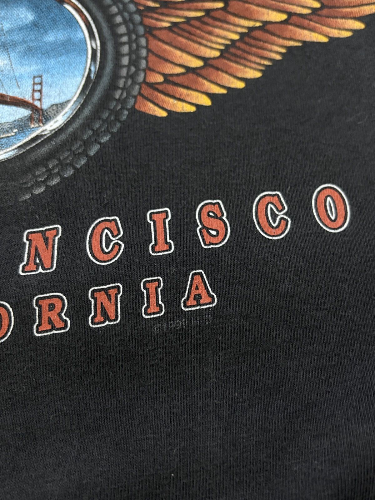 Harley Davidson Vtg 1999 Harley Davidson Dudley Perkins SF T-Shirt USA XL Size US XL / EU 56 / 4 - 12 Thumbnail