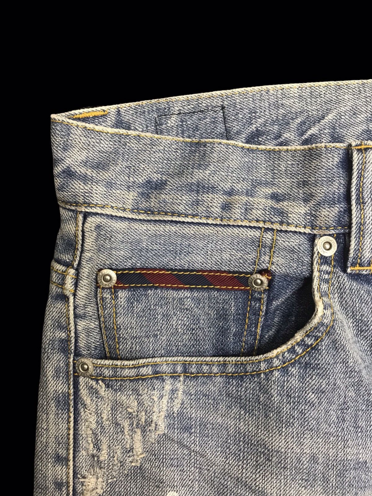 Designer 💥ULTRA RARE💥JPRESS HEAVY PATCHWORK DISTRESSED DENIM F138 Size US 32 / EU 48 - 9 Thumbnail
