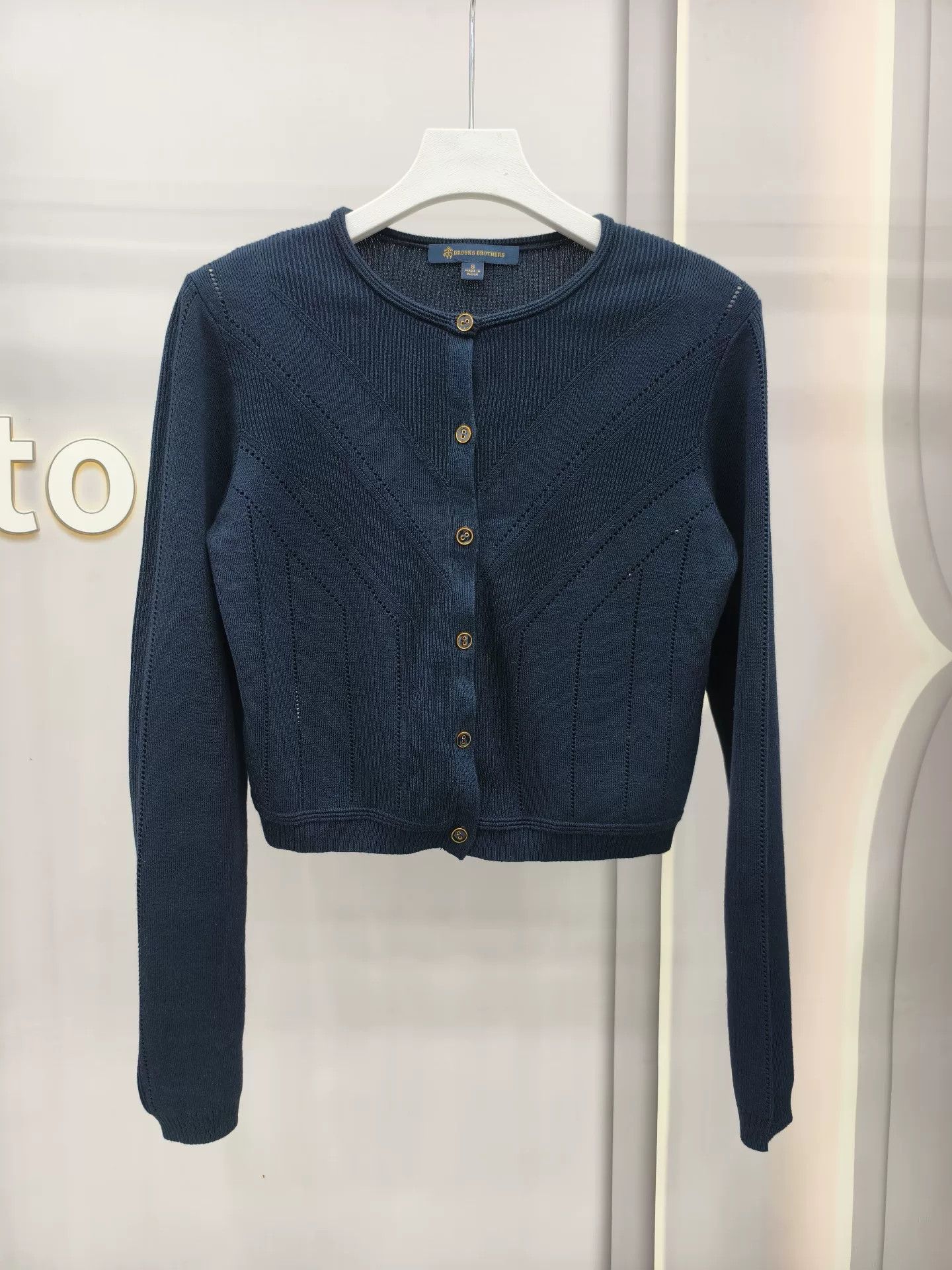 Brooks Brothers Brooks Brothers Navy Knit Cardigan Size S Size S / US 4 / IT 40 - 1 Thumbnail