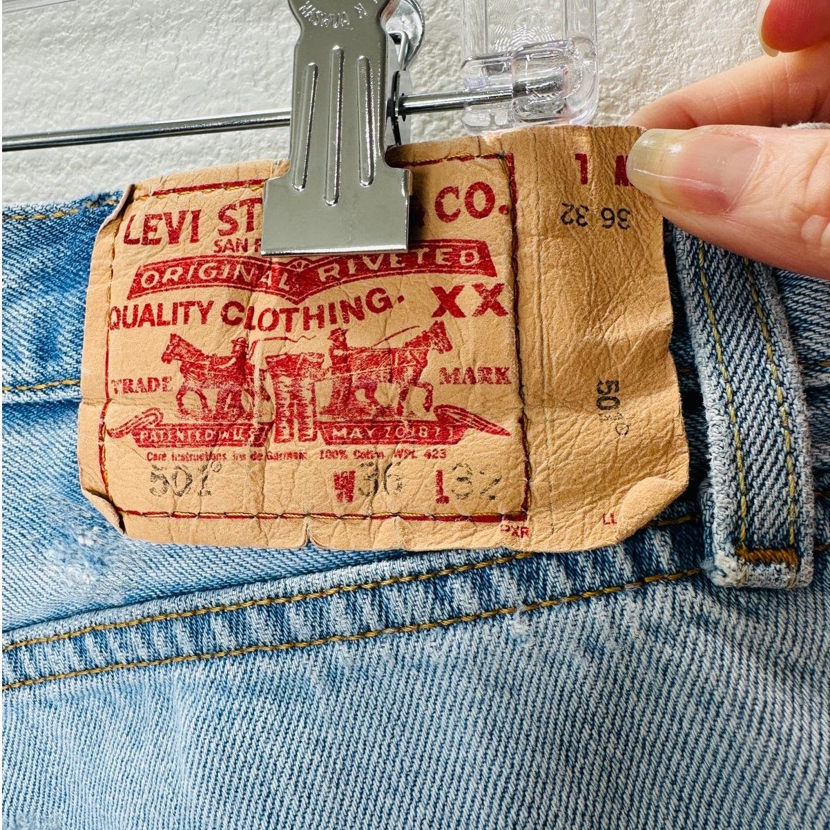 Levi's Levis 501 Light Blue Wash Button Fly Refurbished Shorts 36 Size 36" / US 14 / IT 50 - 9 Thumbnail