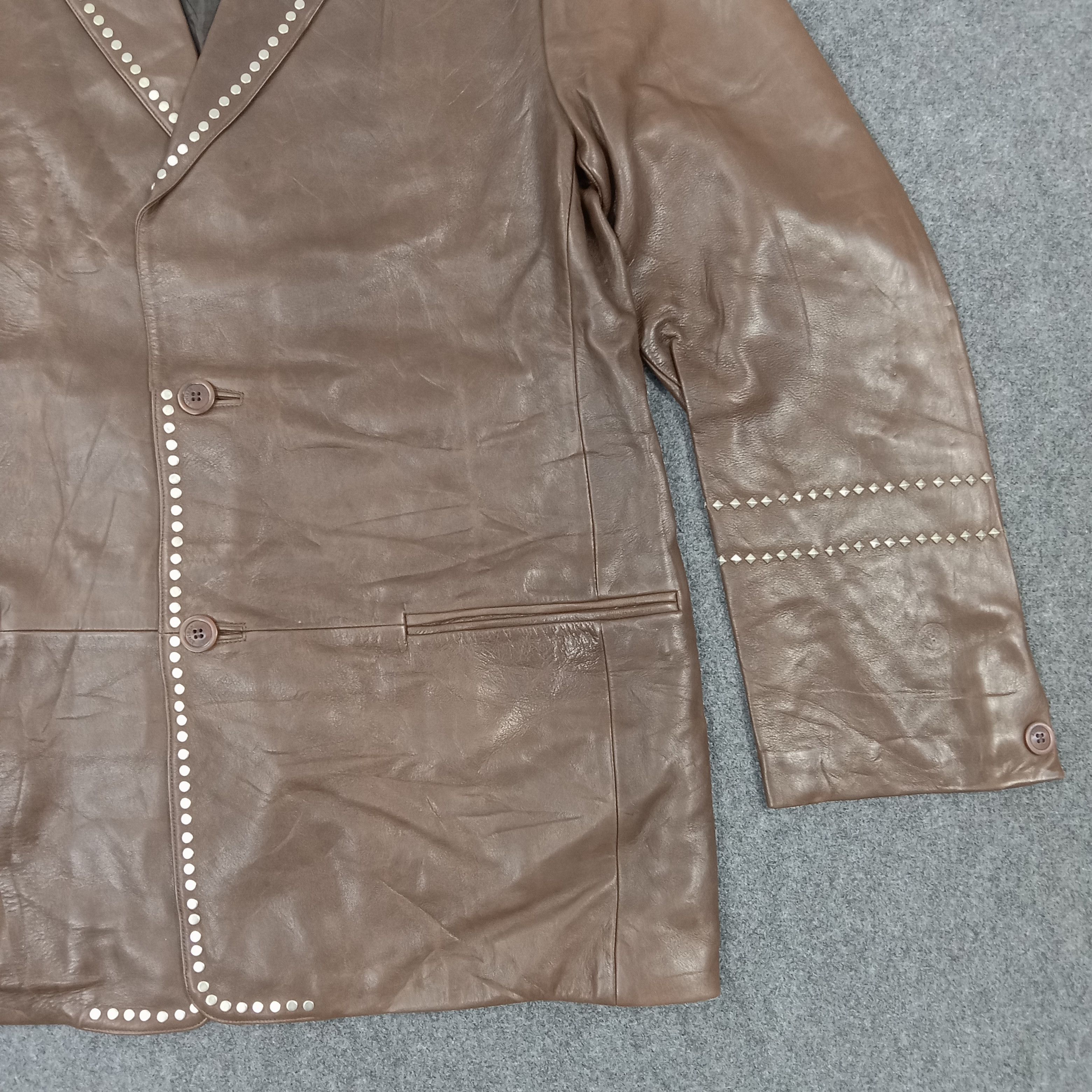 If Six Was Nine × Versace × Vintage Gianni Versace Italian Brand Leather Jacket Size US M / EU 48-50 / 2 - 2 Thumbnail