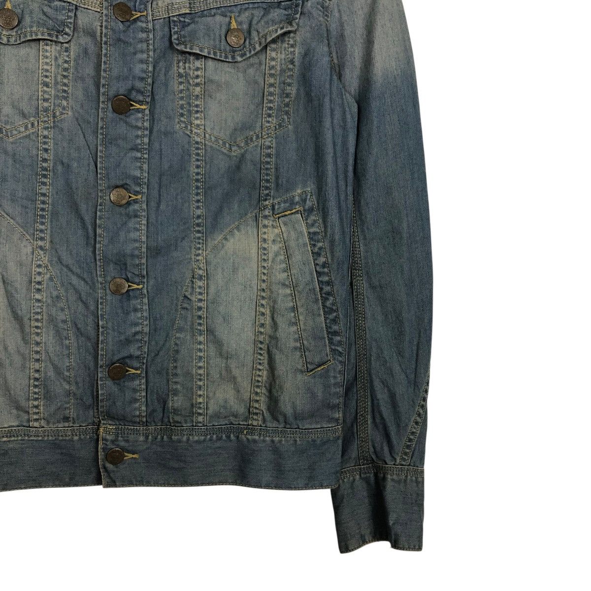 Vintage 🔥VINTAGE TRUCKER DENIM BIKER JACKET SHANHOUSE USA Size US M / EU 48-50 / 2 - 7 Thumbnail