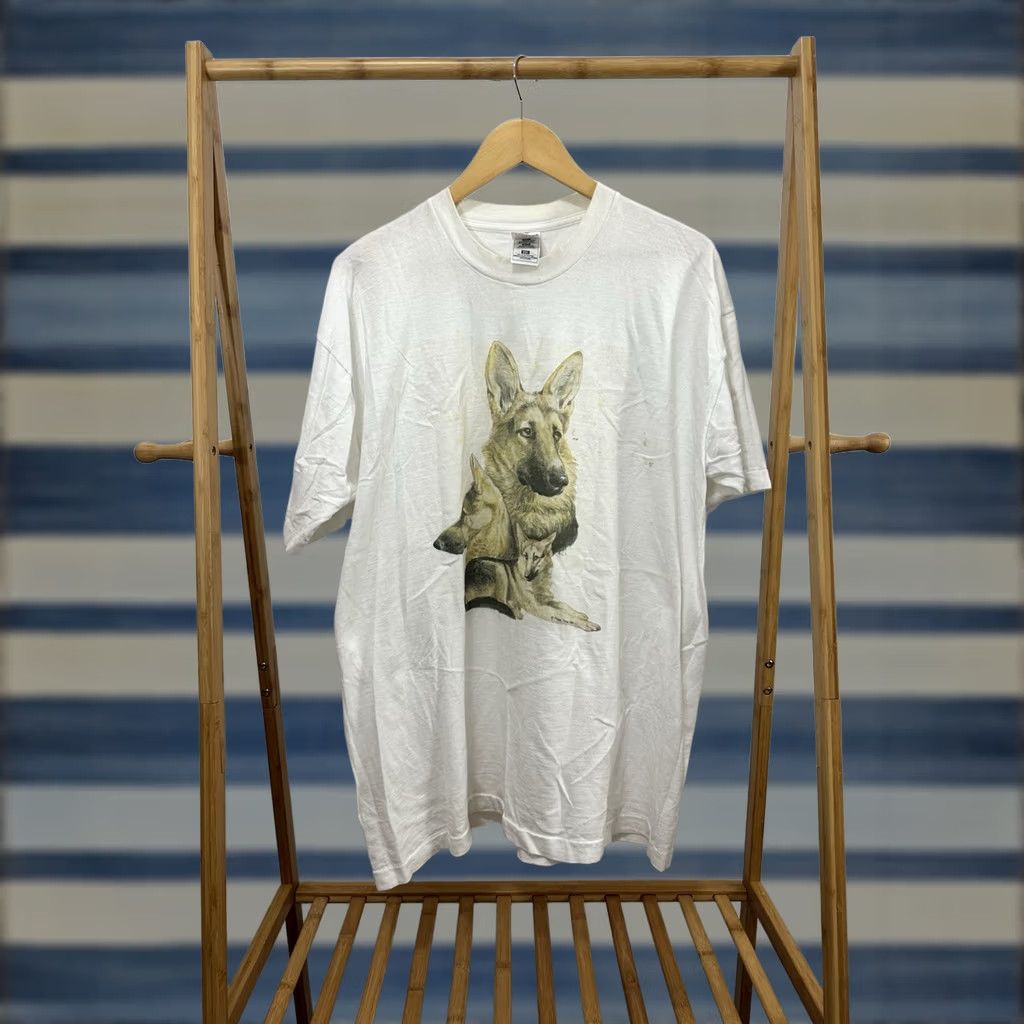 Fruit Of The Loom VTG German Shepherd Dog Canine Portrait Single Stitch T-Shirt Size XXL Size US XXL / EU 58 / 5 - 1 Thumbnail