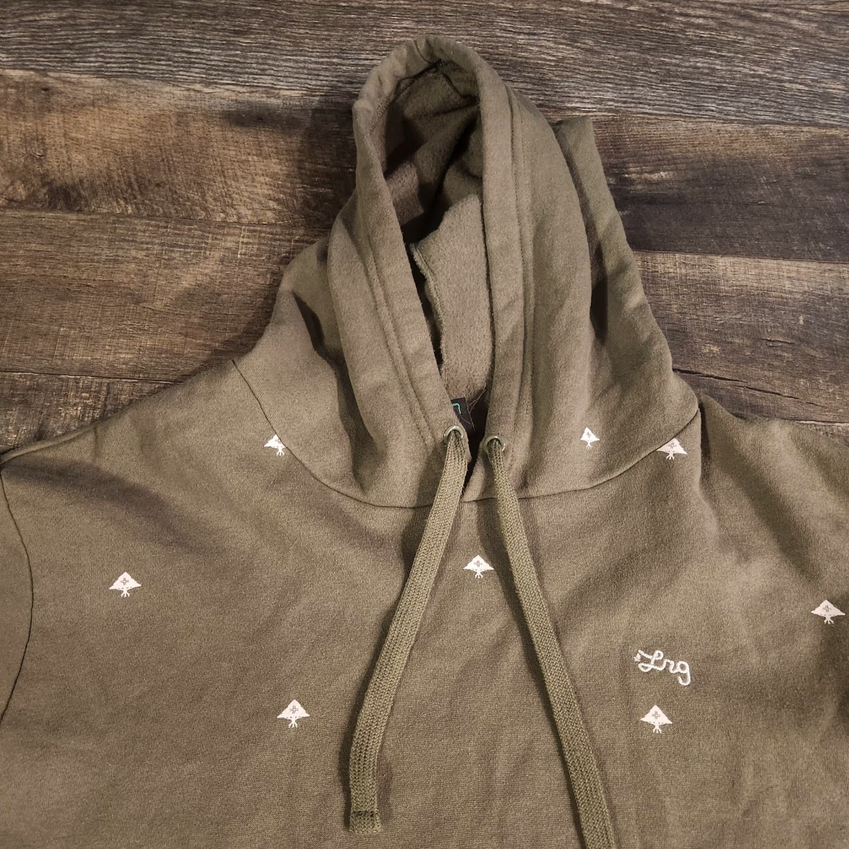 Roots LRG Roots Hoodie Sweatshirt Unisex Adults 3XL Gray Long Sleeve Graphic Print Pullover, Big & Tall, Green AOP Trees, Pre-owned Good Size US XXL / EU 58 / 5 - 4 Thumbnail