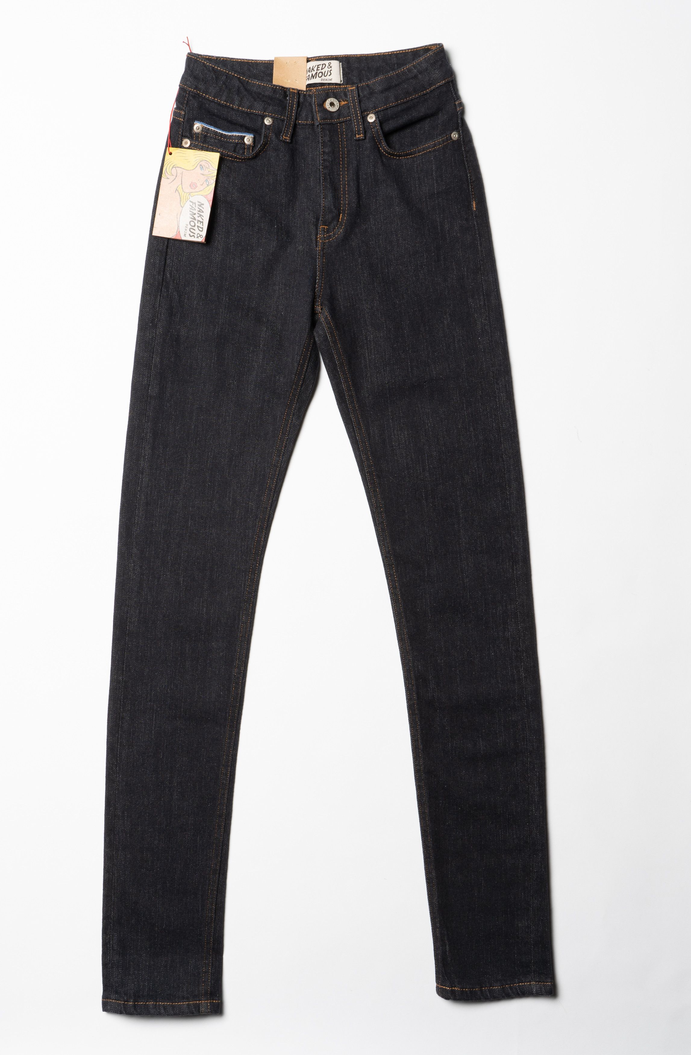Naked & Famous 🔴NAKED & FAMOUS Forever Blue Selvedge Denim Jeans Women's Size 26" / US 2 / IT 38 - 3 Thumbnail