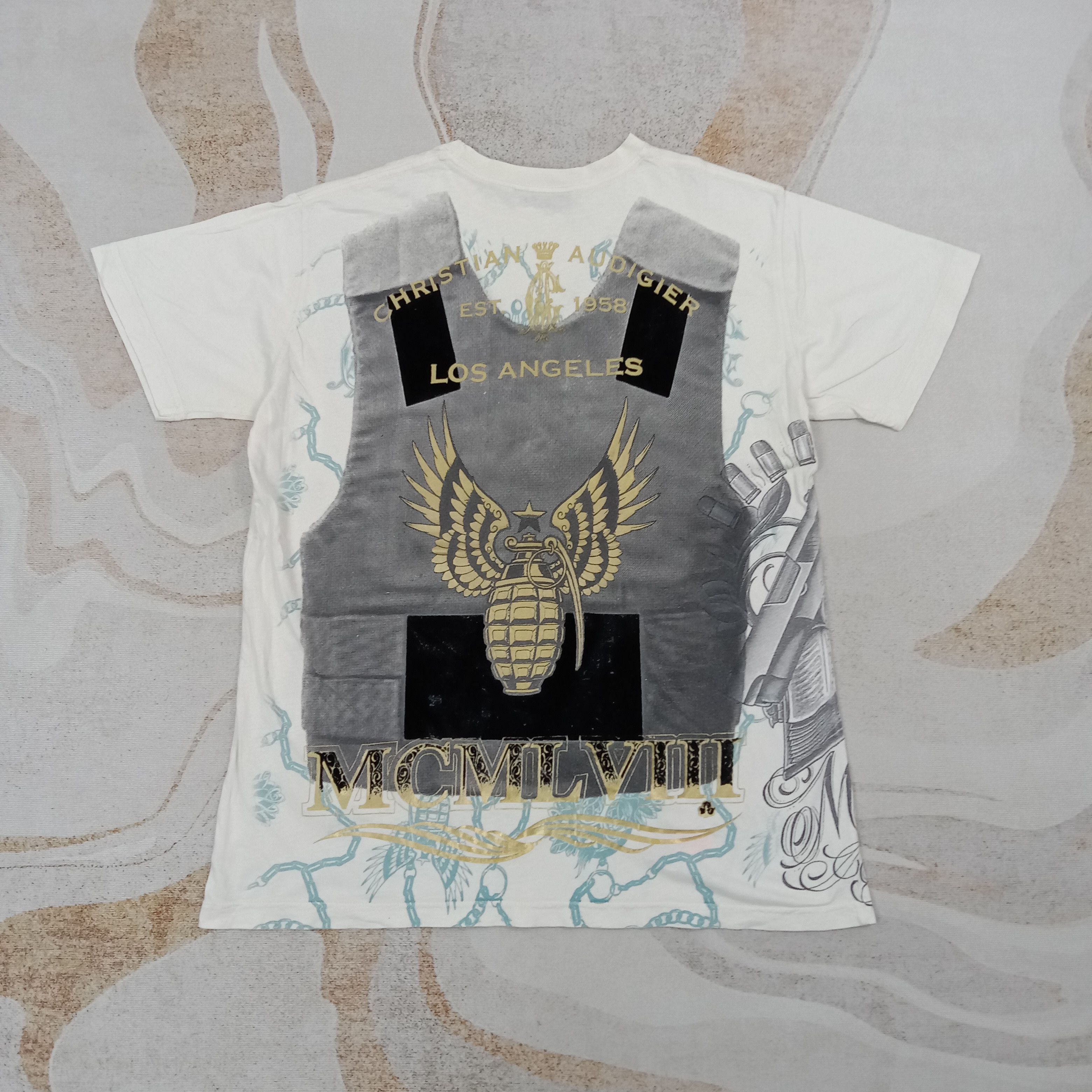 Christian Audigier Christian Audigier Los Angeles Tshirt C267N4 Size US L / EU 52-54 / 3 - 6 Thumbnail