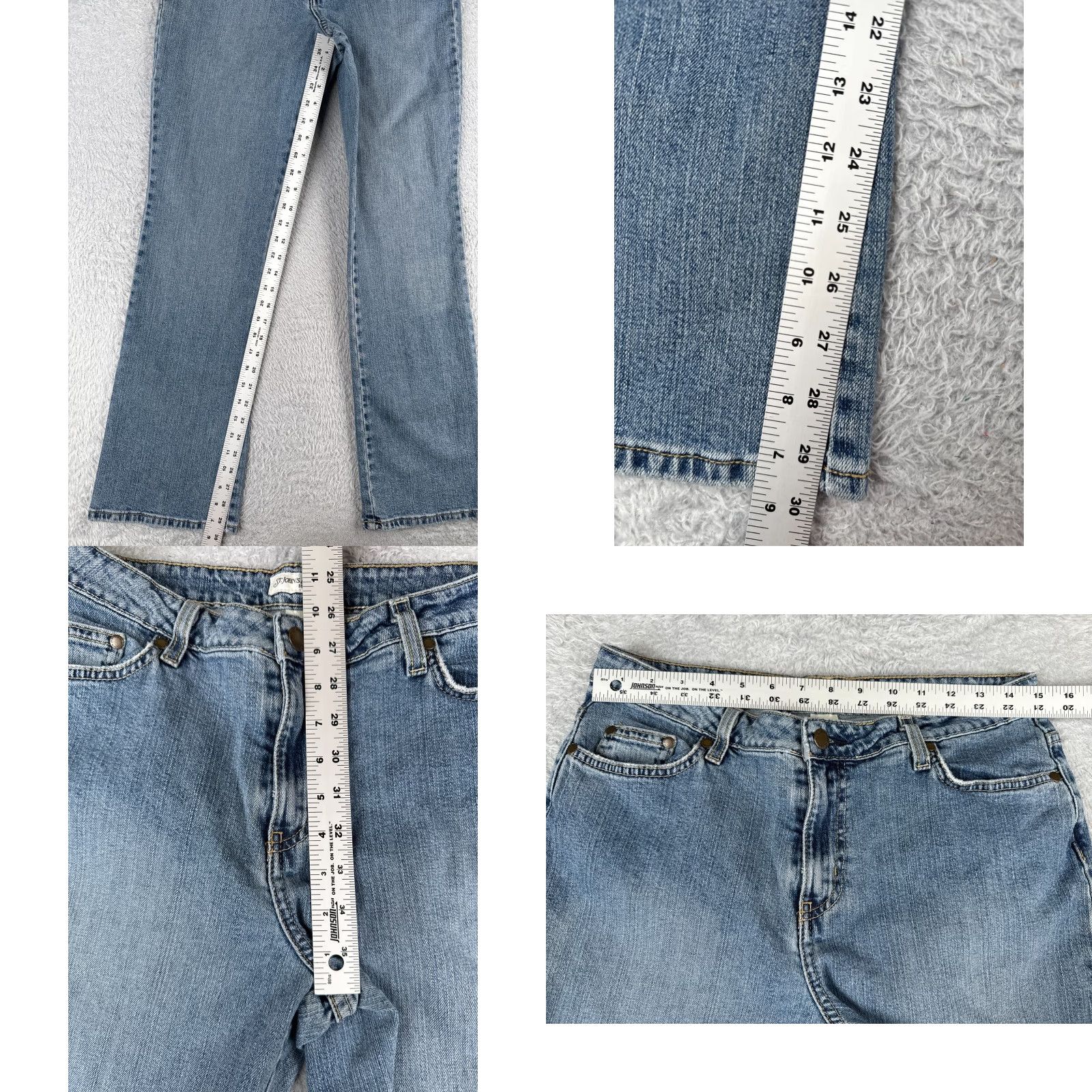 Vintage VINTAGE St. Johns Bay Women's Jeans Bootcut 12 Blue Denim Cotton Blend Medium Wash 30x30 Size 34" / US 12 / IT 48 - 8 Thumbnail