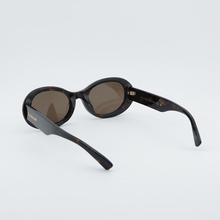 Gucci Gucci GG1587SA 002 Sunglasses Dark Havana Oval Frame, Brown Size ONE SIZE - 10 Thumbnail