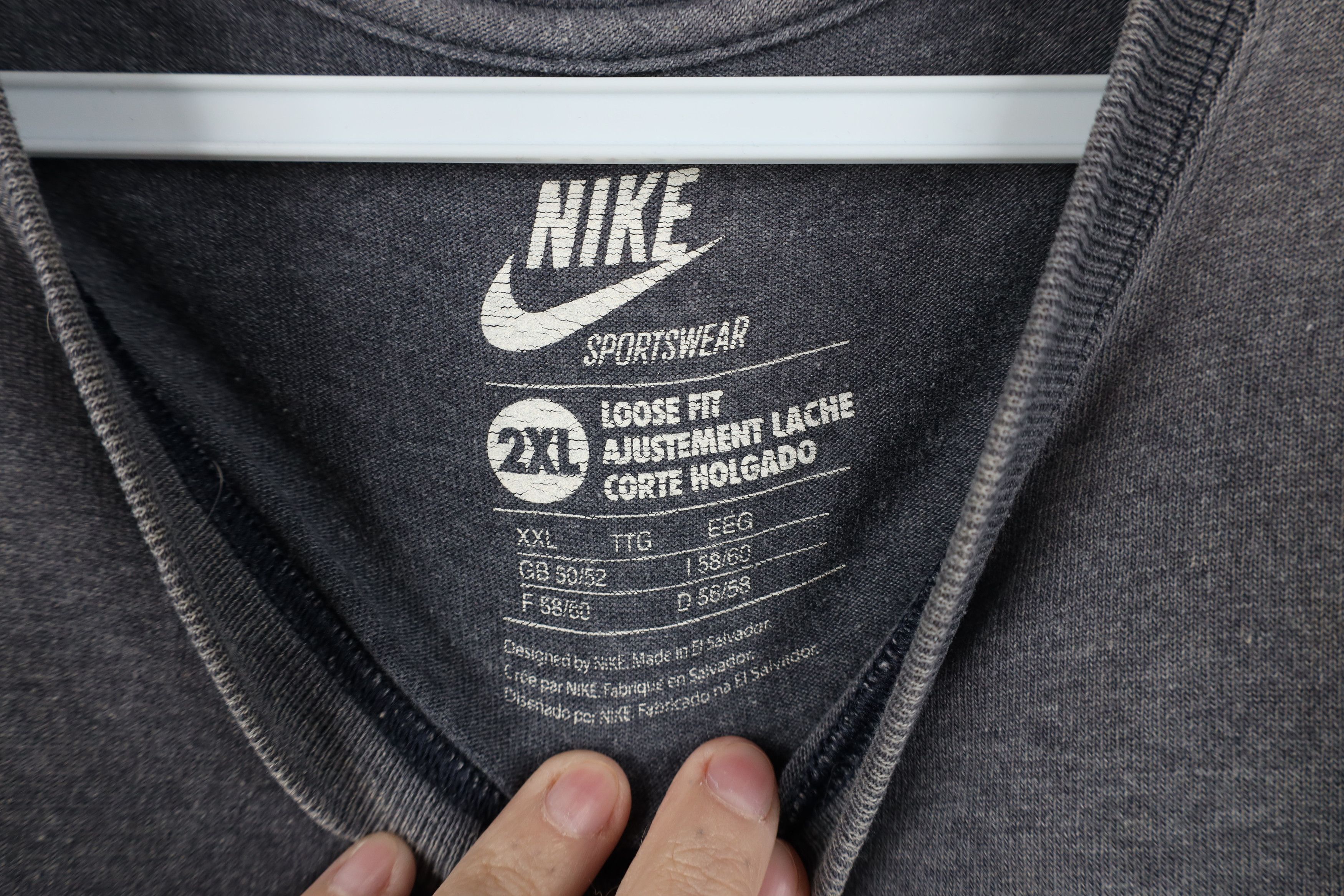 Nike Y2K Nike Sportswear Travis Scott Center Swoosh T-Shirt Gray Size US XXL / EU 58 / 5 - 12 Thumbnail