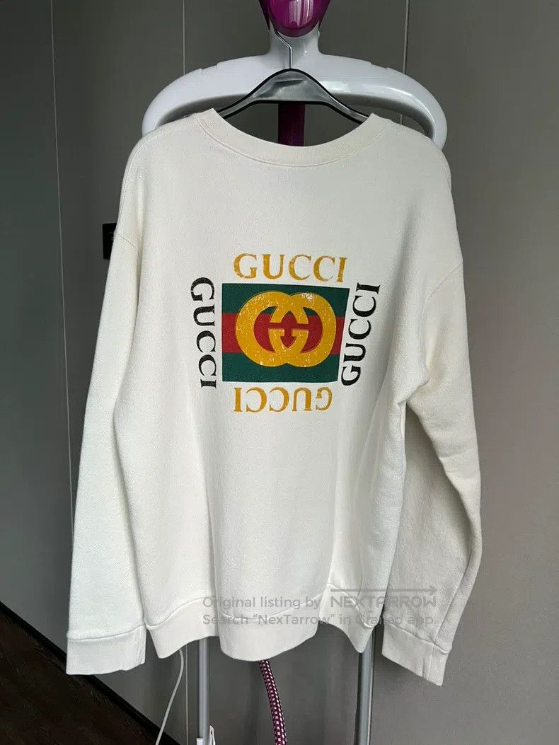 Gucci Gucci White sweatshirt Size US M / EU 48-50 / 2 - 2 Thumbnail