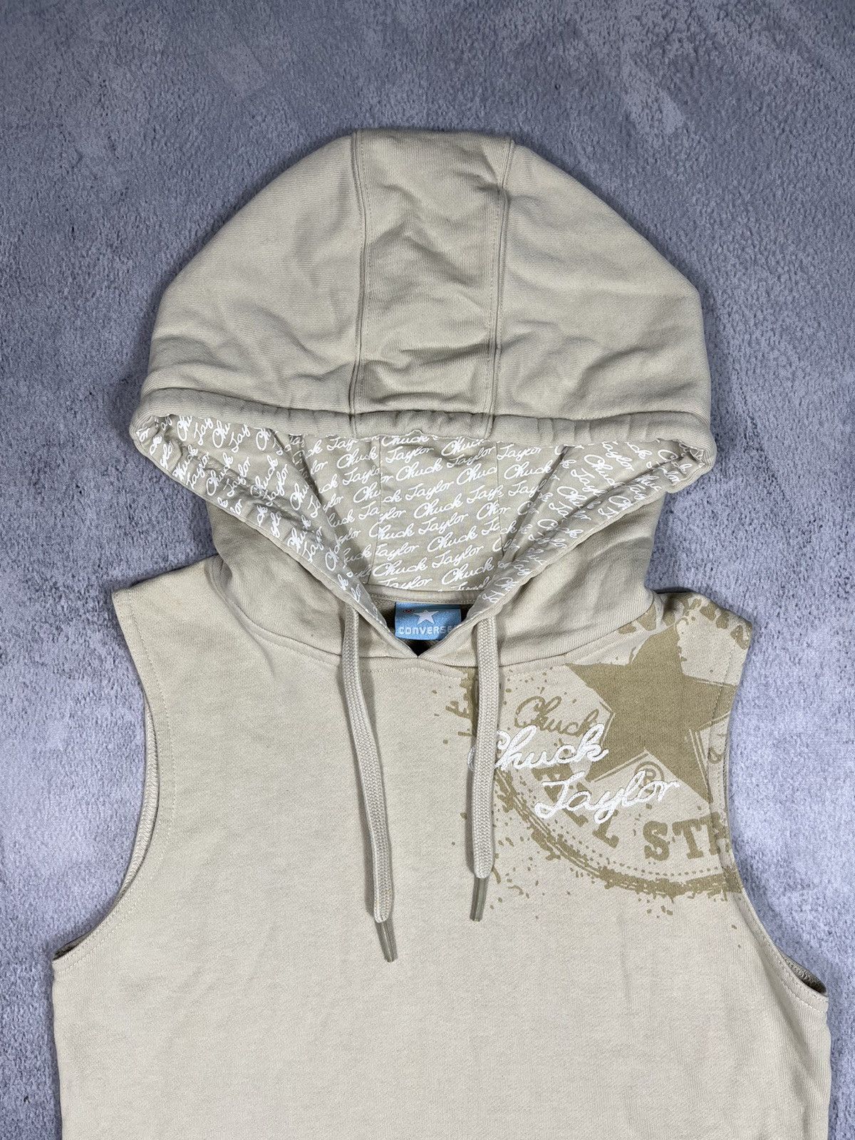 Vintage VintageY2K Japanese style Converse sleeveless hoodie biglogo Size M / US 6-8 / IT 42-44 - 4 Thumbnail