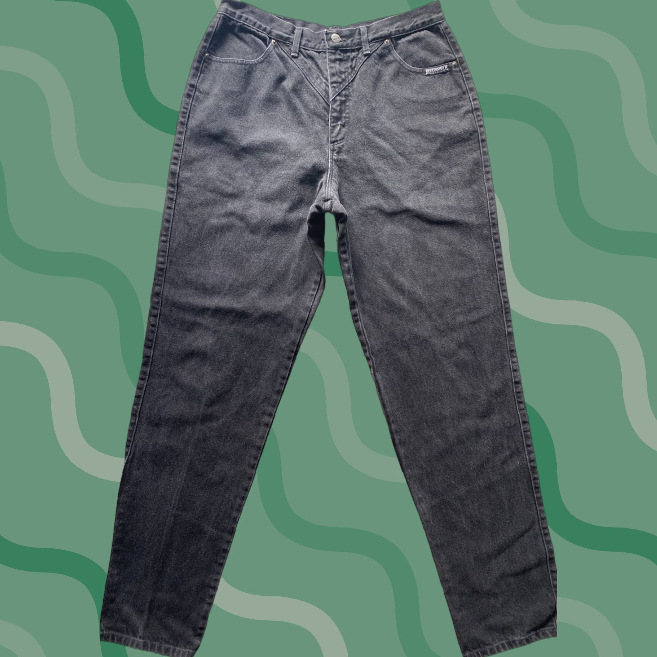 Denime VINTAGE Circle T Denim Jeans Womens 17/18 Inseam 36 Black Denim Western Pants VTG Circle T Womens 17/18 Inseam 36 Black Size 38" / US 16 / IT 52 - 1 Thumbnail