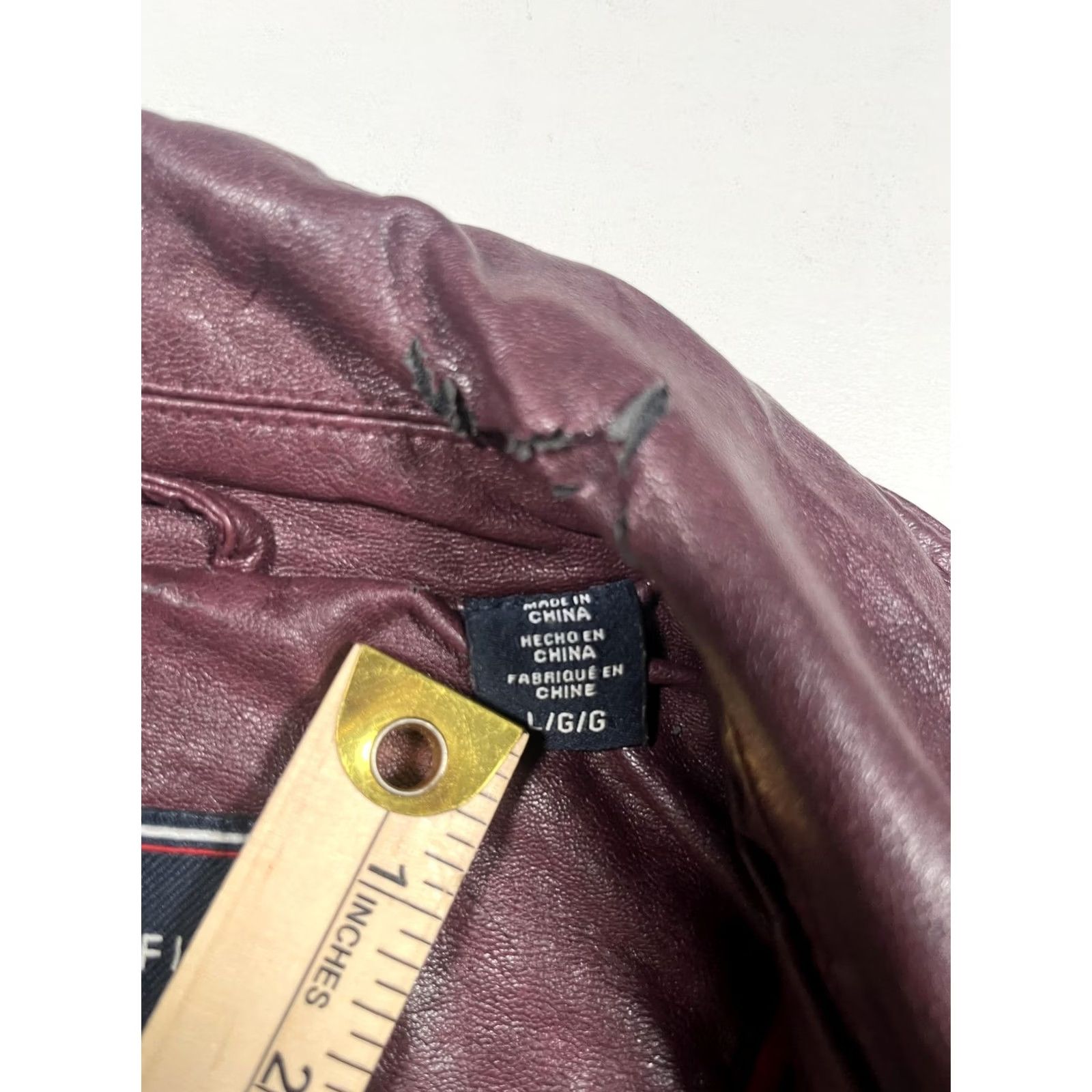 Tommy Hilfiger Tommy Hilfiger Jacket Womens Large Red Faux Leather Moto Biker Quilted Zip Short Size 36" / US 14 / IT 50 - 3 Thumbnail