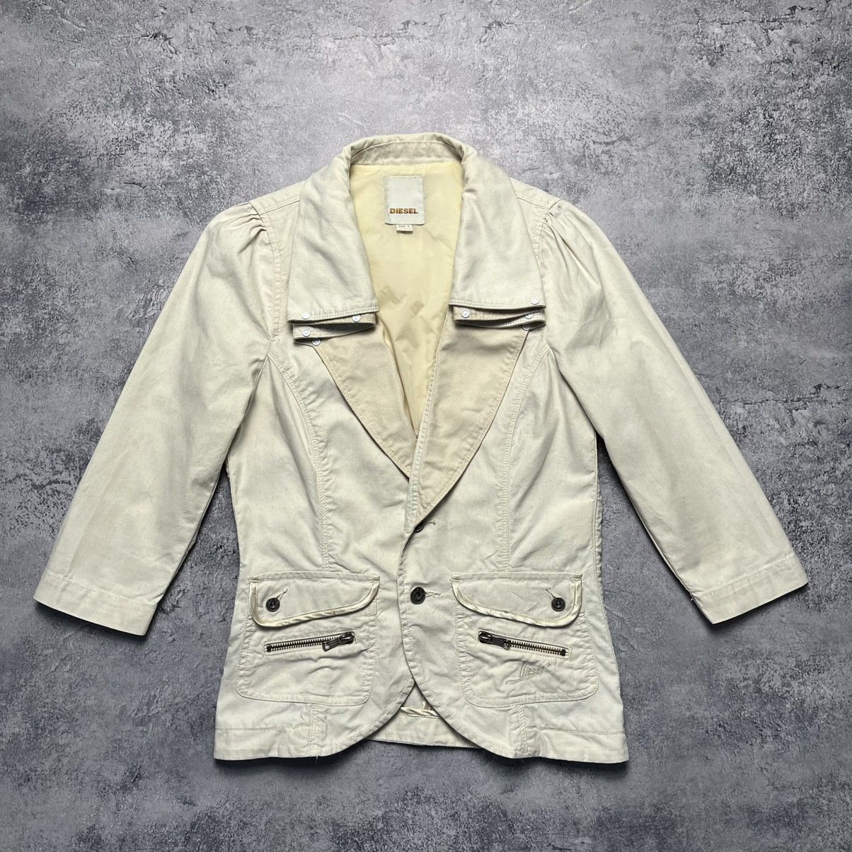 Diesel × Vintage Vintage Diesel Cropped Coat Jacket Streetwear Y2K Designer Size S / US 4 / IT 40 - 1 Thumbnail