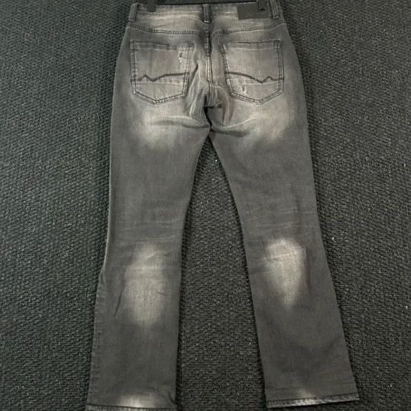 Vintage Depart West Jeans Mens 30 Black Men Trooper Denim Wash Distressed Straight Leg 30x29 Size US 30 / EU 46 - 5 Thumbnail