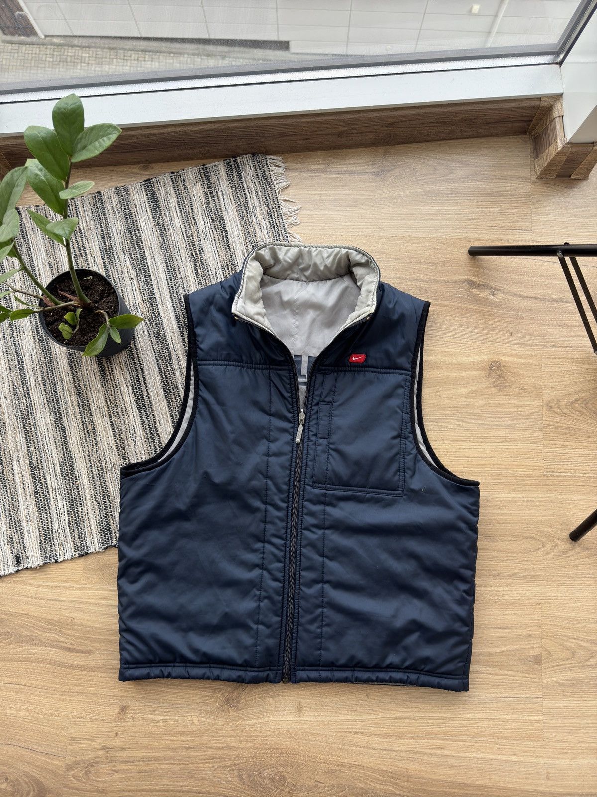 Nike × Vintage Vintage Nike Reversible Y2K light vest Size US S / EU 44-46 / 1 - 1 Thumbnail