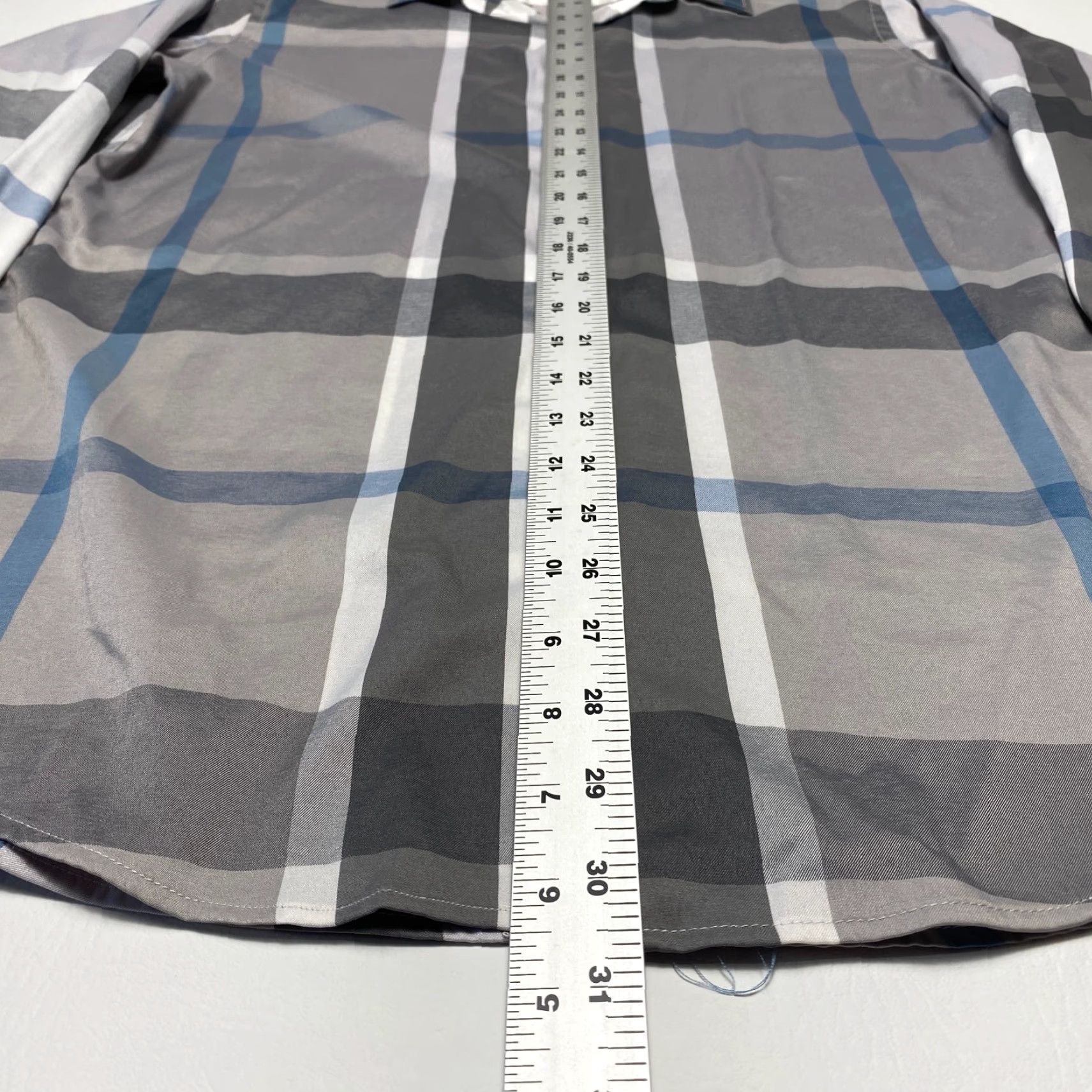 Cougar Platini Mens Shirt Button-Up Long Sleeve Plaid Gray Blue Cougar Button Up Shirt M Size US M / EU 48-50 / 2 - 7 Thumbnail
