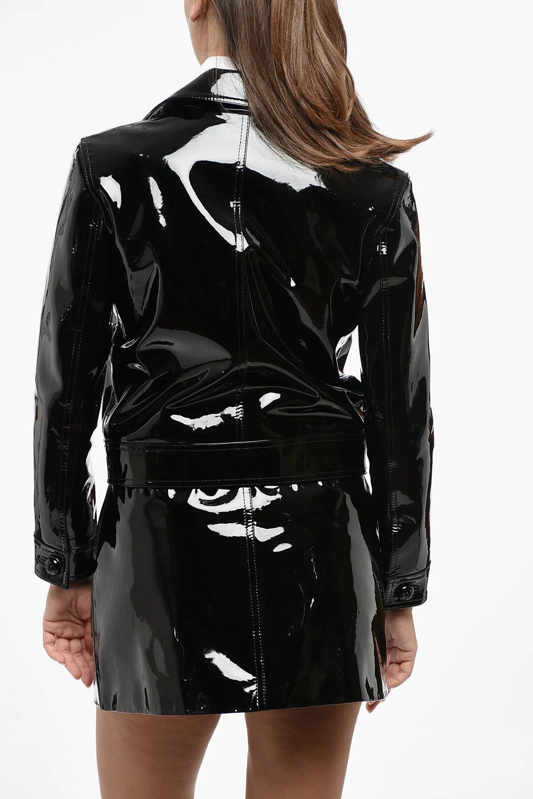 Celine og1mm0326 Patent Jacket in Black Size M / US 6-8 / IT 42-44 - 2 Thumbnail