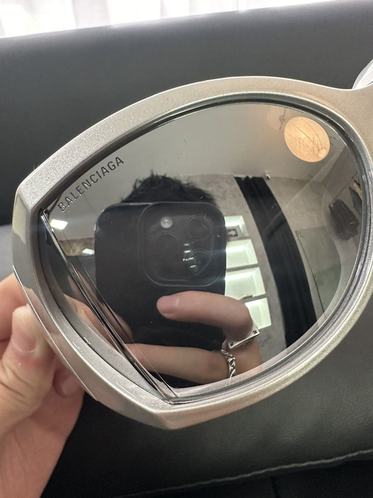 Balenciaga Balenciaga Cat Eye Mirrored Sunglasses Size ONE SIZE - 8 Thumbnail