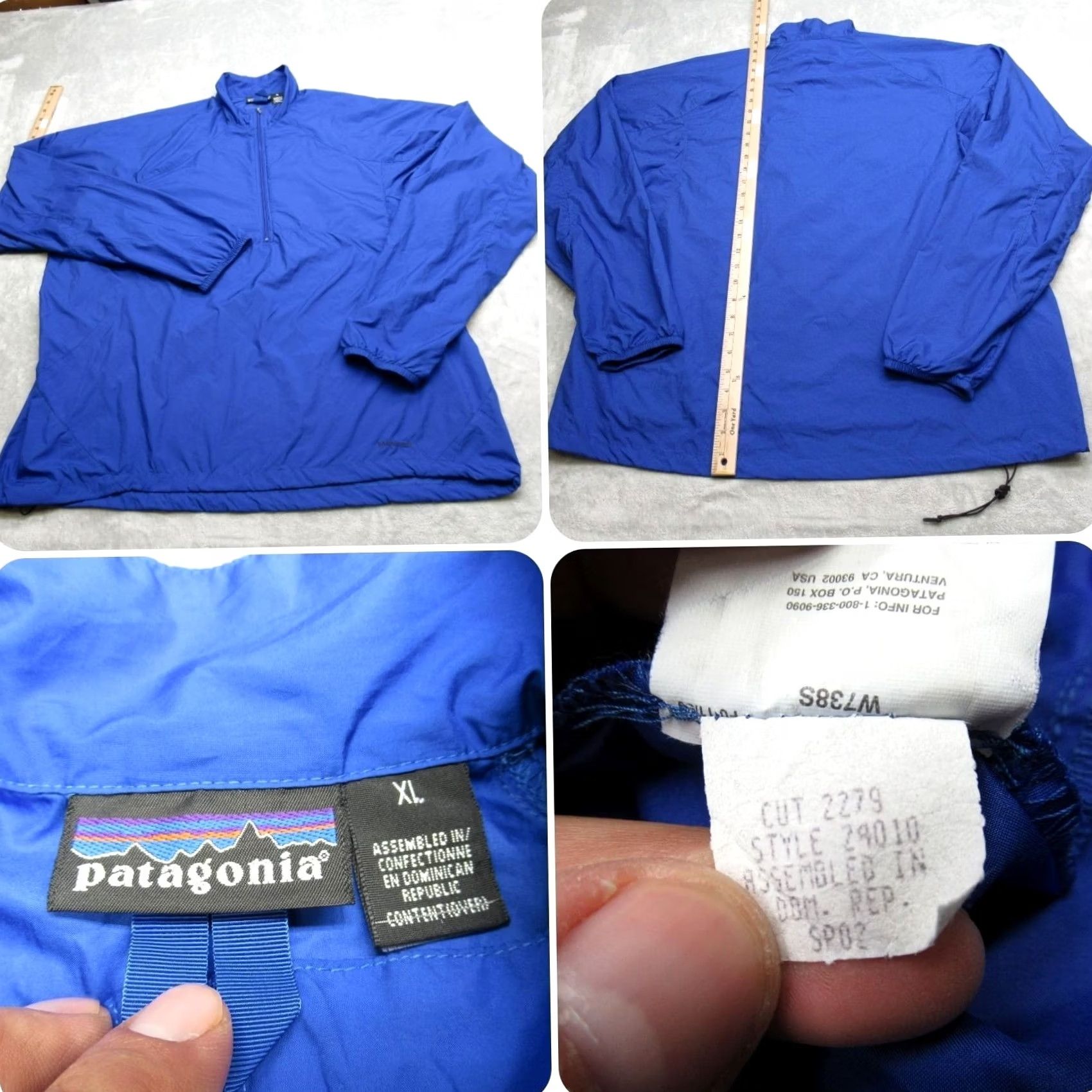 Patagonia VTG Patagonia Jacket Mens XL Blue Lightweight Packable Pullover Windbreaker Size US XL / EU 56 / 4 - 2 Thumbnail