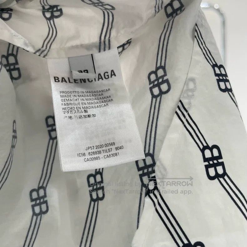 Balenciaga Balenciaga size 39 Black and White Logo Short Sleeve Shirt Size US M / EU 48-50 / 2 - 6 Thumbnail
