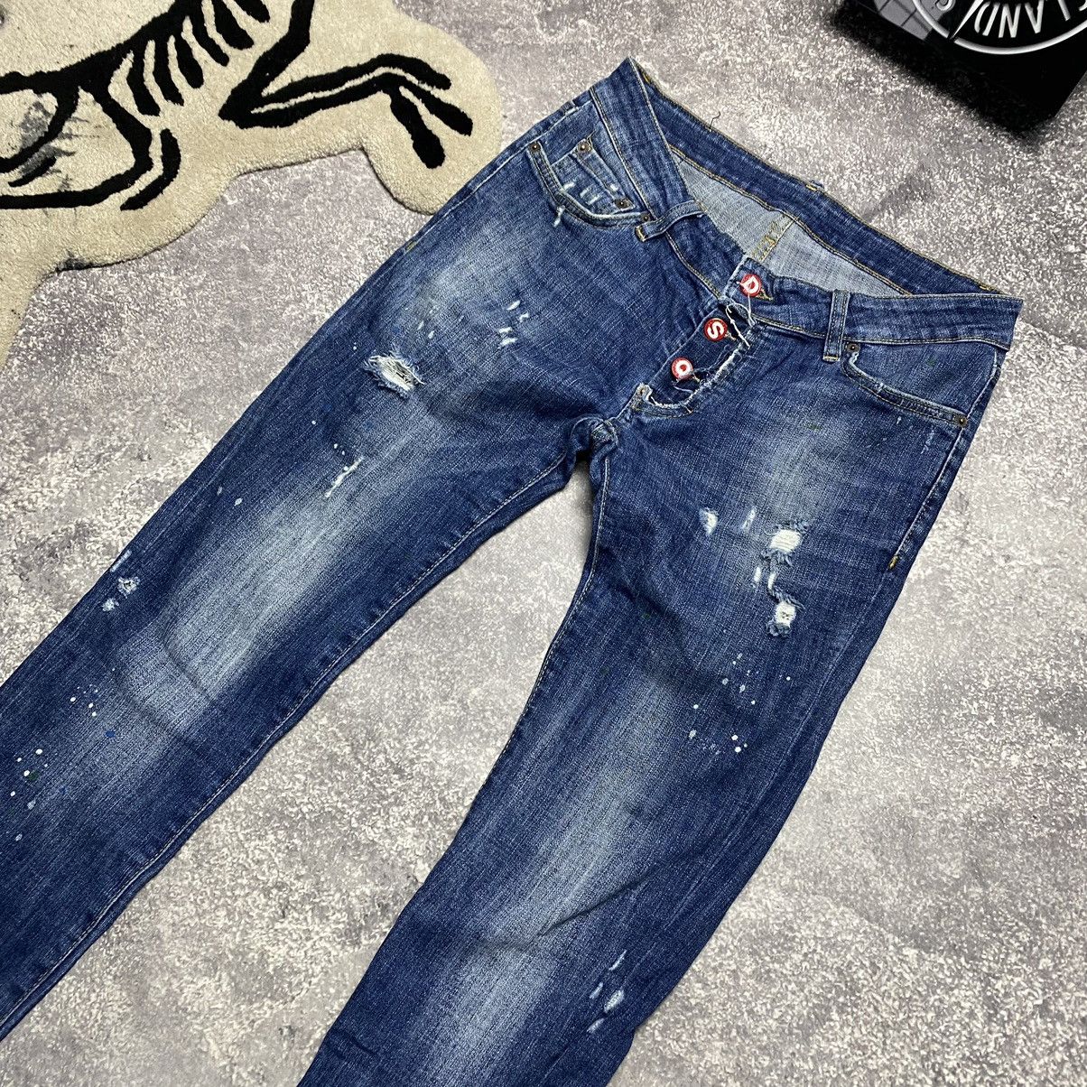 Dsquared2 Luxury Dsquared2 Hype y2k blue denim destressed style jeans Size US 30 / EU 46 - 4 Thumbnail