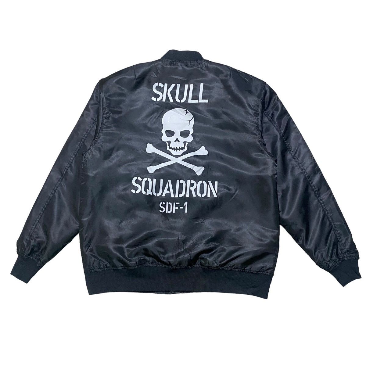 Anime Cospa Macross Roy Focker Bomber Jacket Skull Squadron SDF-1 Size US L / EU 52-54 / 3 - 1 Thumbnail
