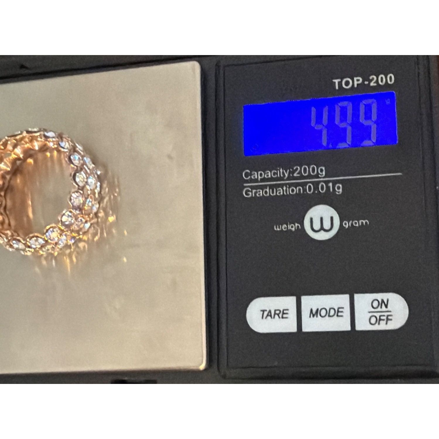Other Crystal Eternity Ring Gold Tone Finish Modern Elegant Sparkl Size ONE SIZE - 6 Thumbnail