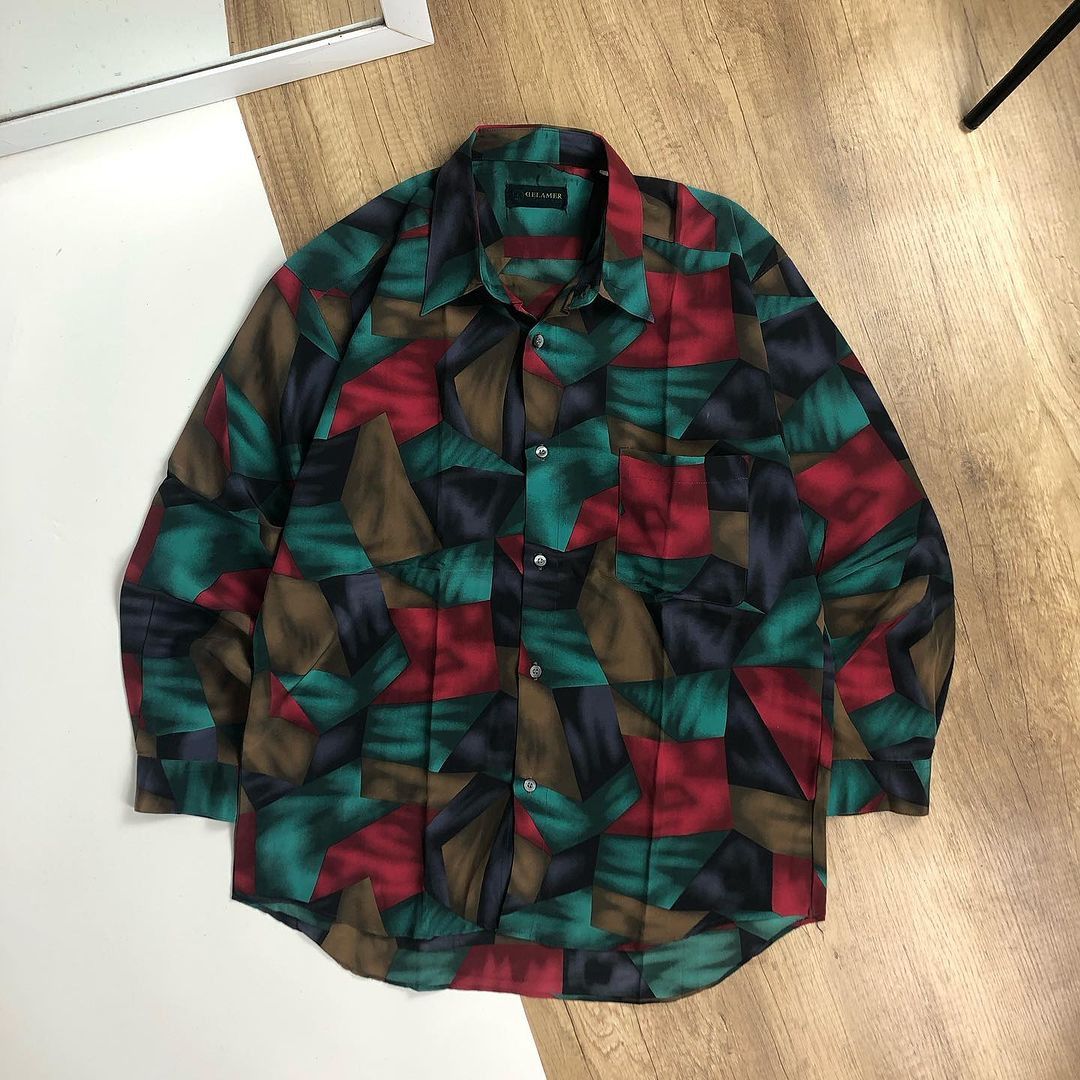 Designer × Individualized Shirts × Vintage Petern Shirt Delamer Size US L / EU 52-54 / 3 - 1 Thumbnail