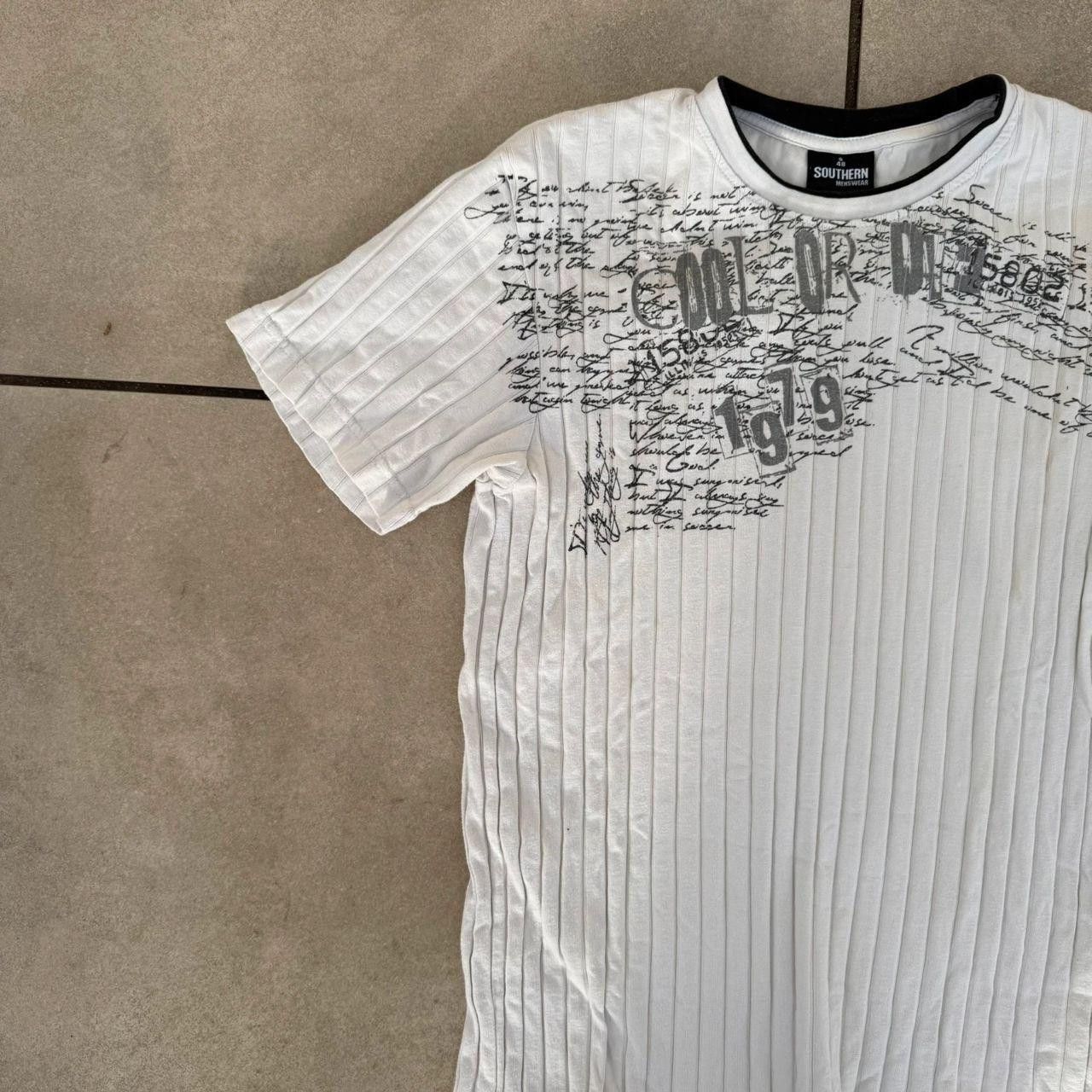 Vintage Vintage y2k Opium Ribbed T shirt Tee White Printed Size US M / EU 48-50 / 2 - 3 Thumbnail