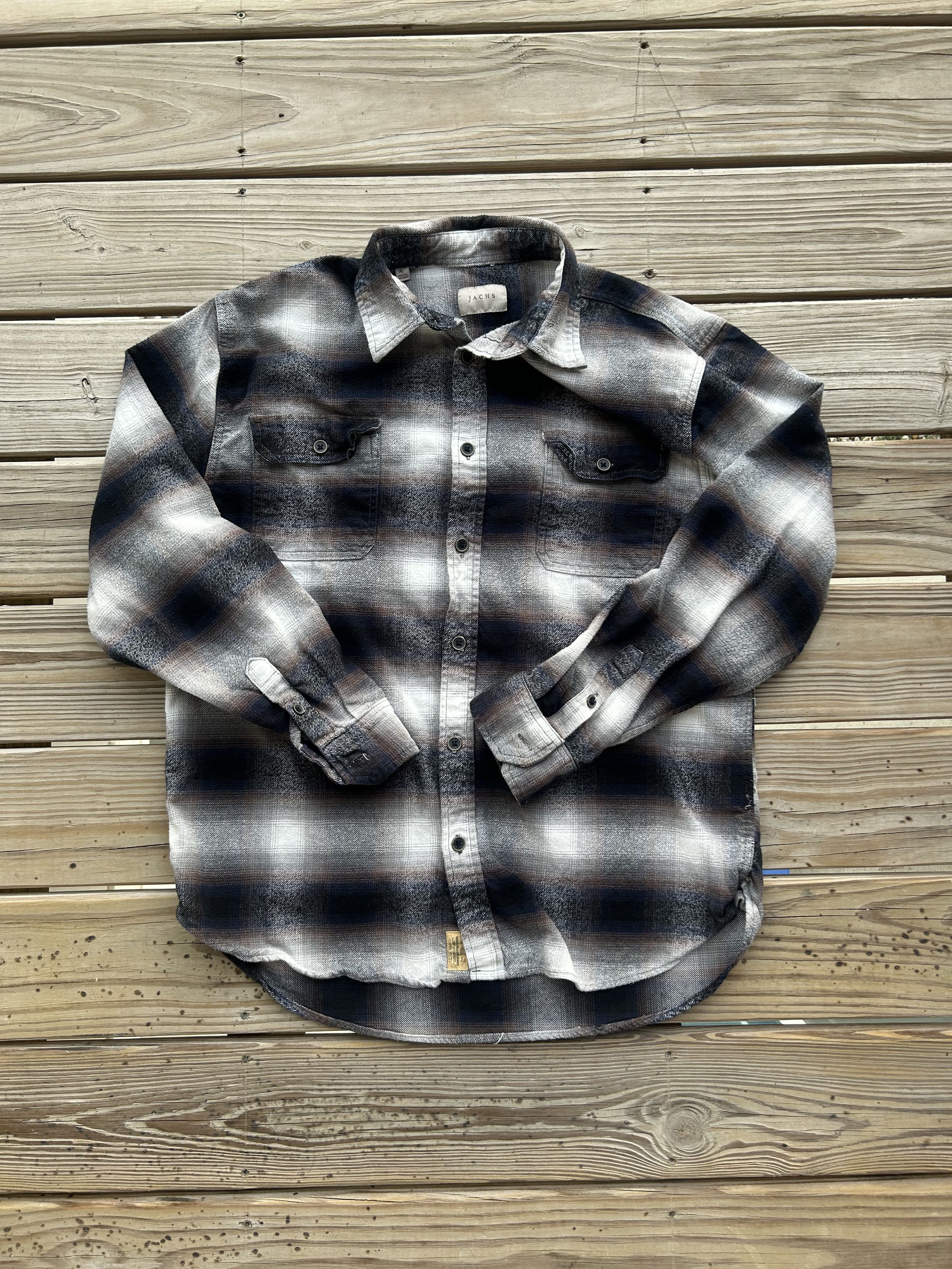 Vintage Jachs Thick Flannel Button Up Size US XL / EU 56 / 4 - 1 Thumbnail
