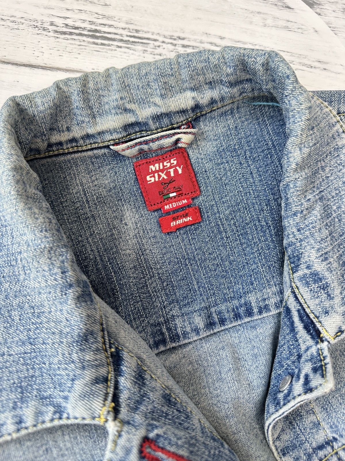 Miss Sixty Vintage Y2K MISS SIXTY Brink Denim Trucker Jacket Size M / US 6-8 / IT 42-44 - 7 Thumbnail