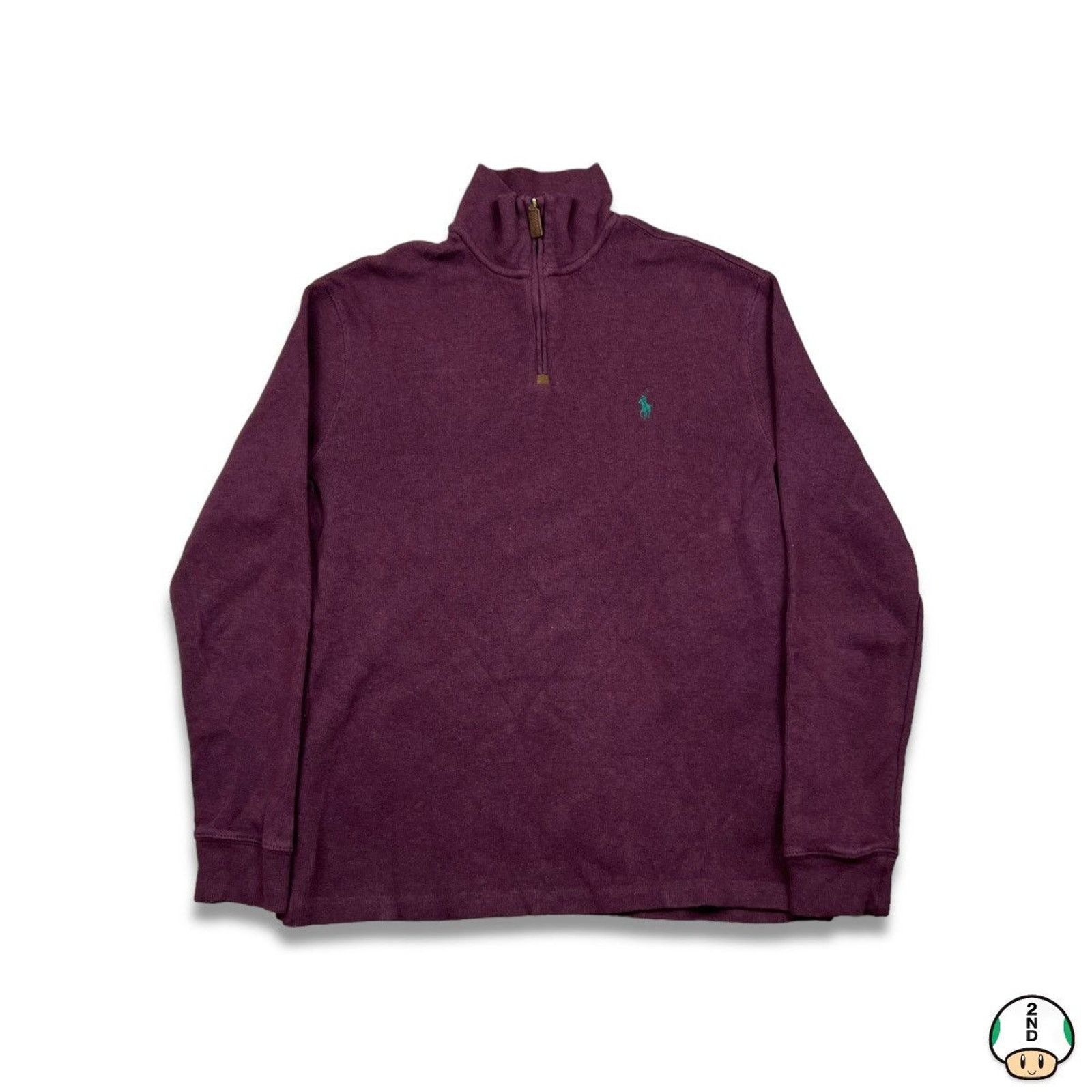 Polo Ralph Lauren × Vintage Polo Ralph Lauren Sweatshirt Small Pony 1/4 Zip Pullover Size US S / EU 44-46 / 1 - 1 Thumbnail