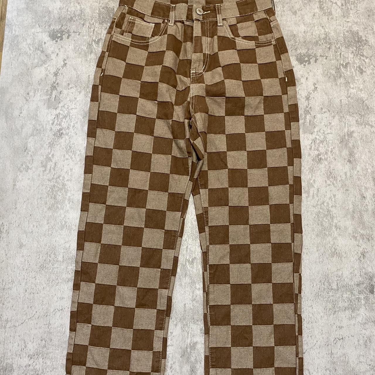 Other Brown and tan checkered straight leg trousers Size US M / EU 48-50 / 2 - 1 Thumbnail