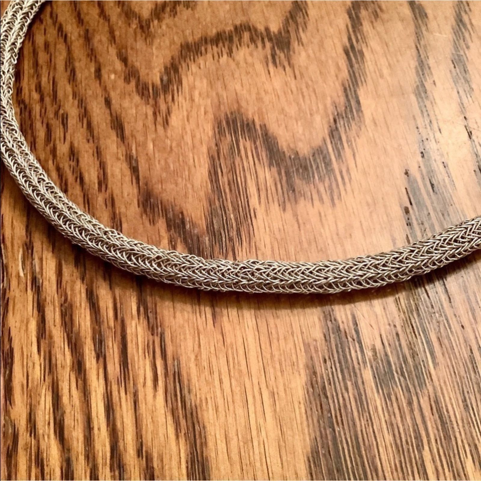 Other 100% Silver Knitted Necklace & Earrings Set Size ONE SIZE - 5 Thumbnail