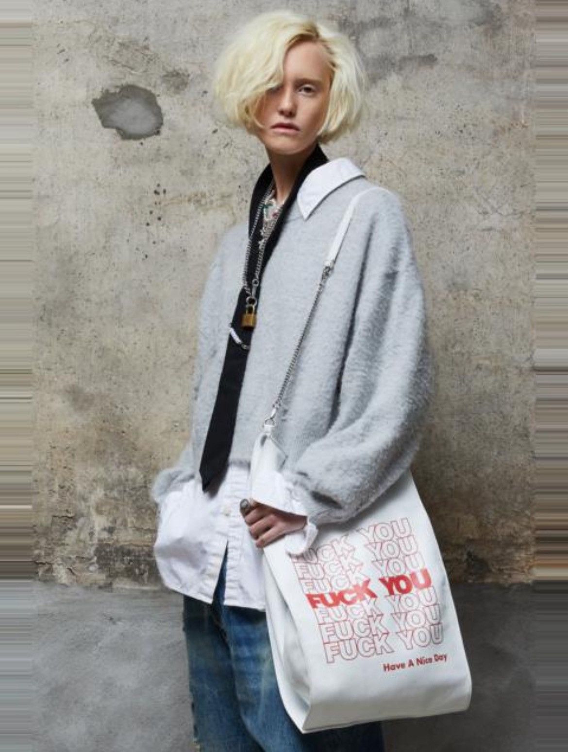 R13 Cropped Shaggy Oversized Sweater large Size L / US 10 / IT 46 - 10 Thumbnail