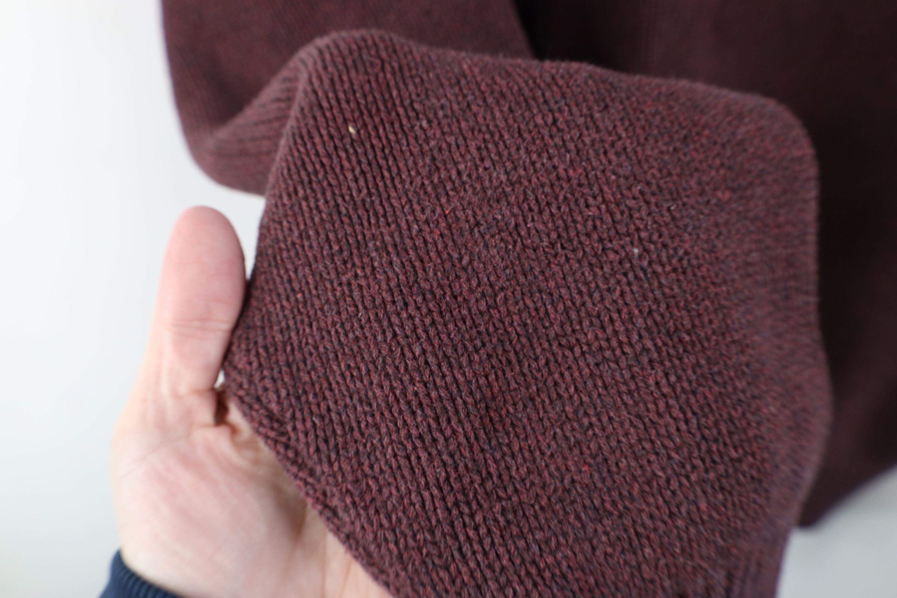 Vintage Vintage 90s Streetwear Heavy Knit Crewneck Sweater Red Size US XL / EU 56 / 4 - 6 Thumbnail