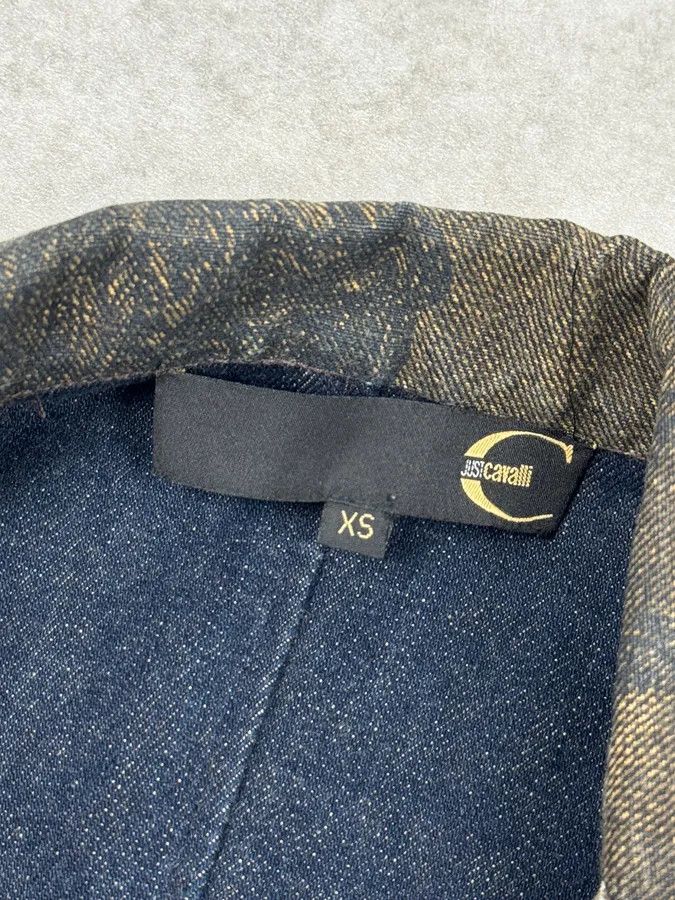 Just Cavalli 2000s Cavalli Faded Tattoo Wheat Blazer Jacket Size S / US 4 / IT 40 - 11 Thumbnail