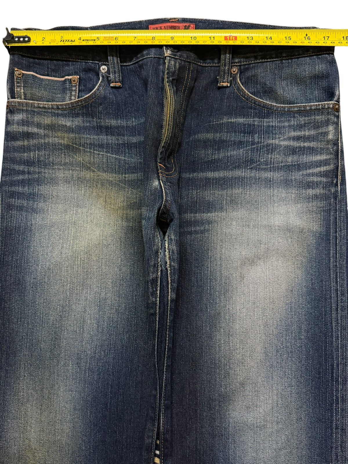 Sugar Cane Vintage 90s Japanese Half Selvedge Blue Faded Wide Leg Loose Size US 34 / EU 50 - 10 Thumbnail