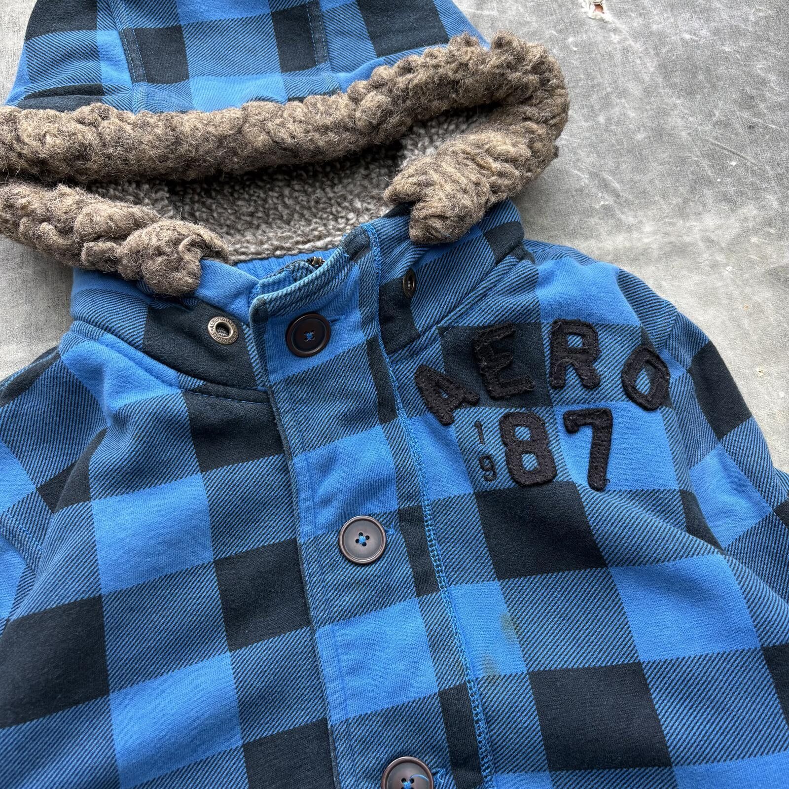 Aeropostale Vintage Y2K Aeropostale Plaid Sherpa Lined Full Zip Hoodie Size US XL / EU 56 / 4 - 2 Thumbnail