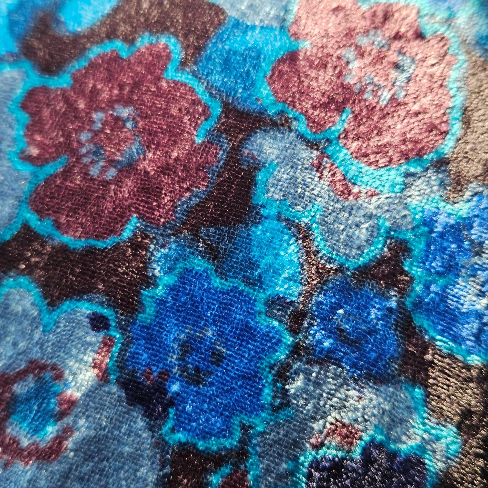 Free People Free People Blue Velvet Floral Mini Dress XS Coquette Indie Size S / US 4 / IT 40 - 9 Thumbnail