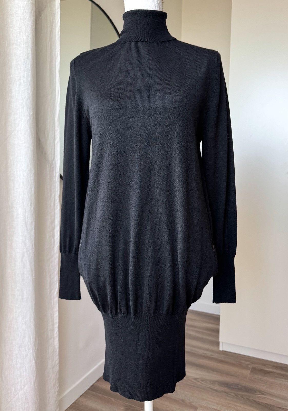 Paul Smith Paul Smith knitted jersey black dress turtleneck avantgarde Size S / US 4 / IT 40 - 16 Thumbnail