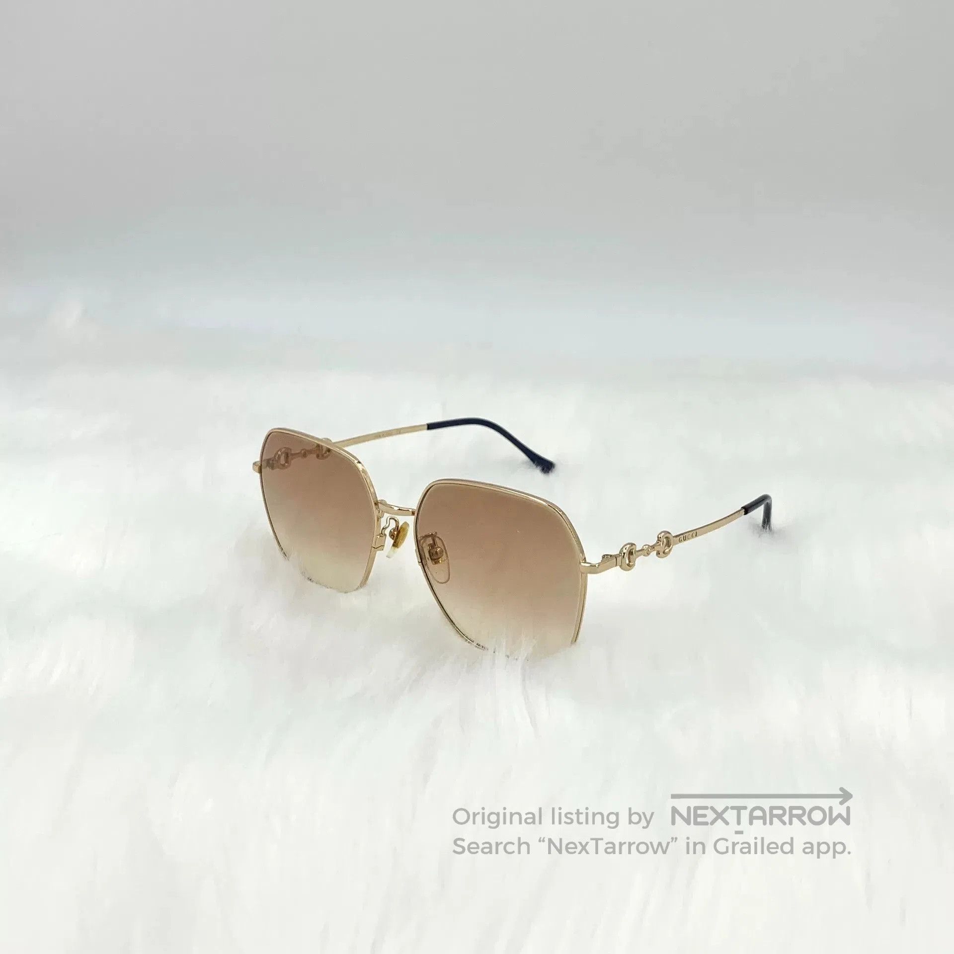 Gucci Gucci Gradient Brown Square Horsebit Sunglasses. Size ONE SIZE - 1 Thumbnail
