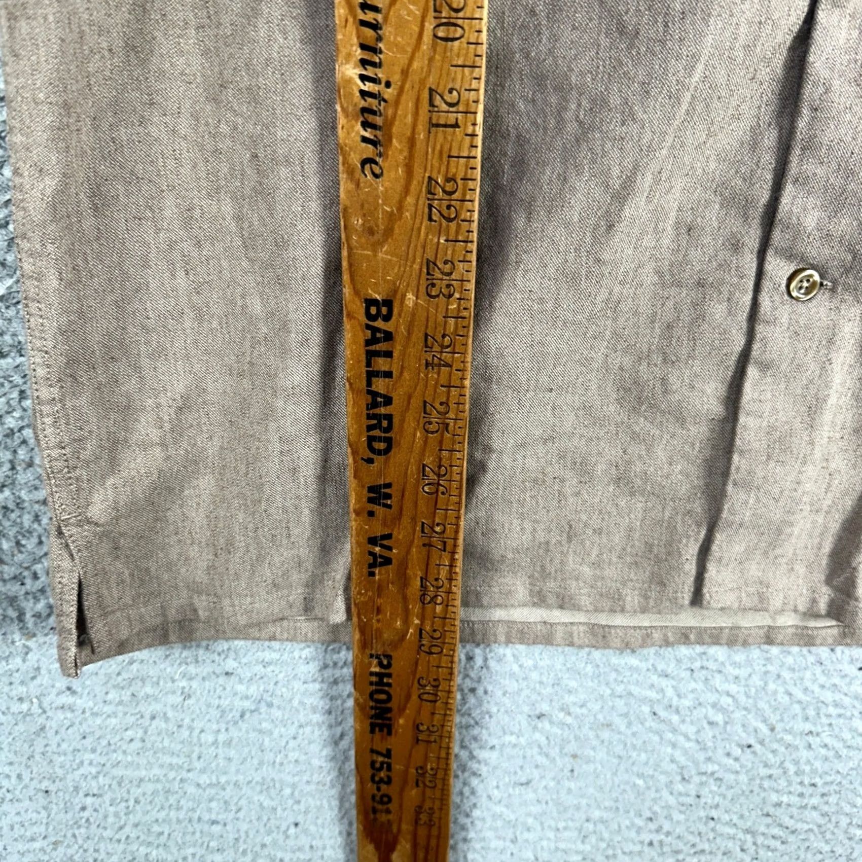 Express Express Mens Large Brown Linen Blend Button Up Shirt Pocket Stretch Casual NEW Size US L / EU 52-54 / 3 - 7 Thumbnail