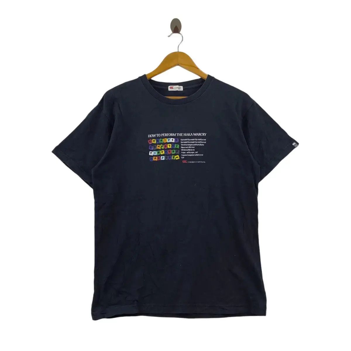 Vintage CANTERBURY NEW ZEALAND Haka Warcry Rugby Tee Shirt
